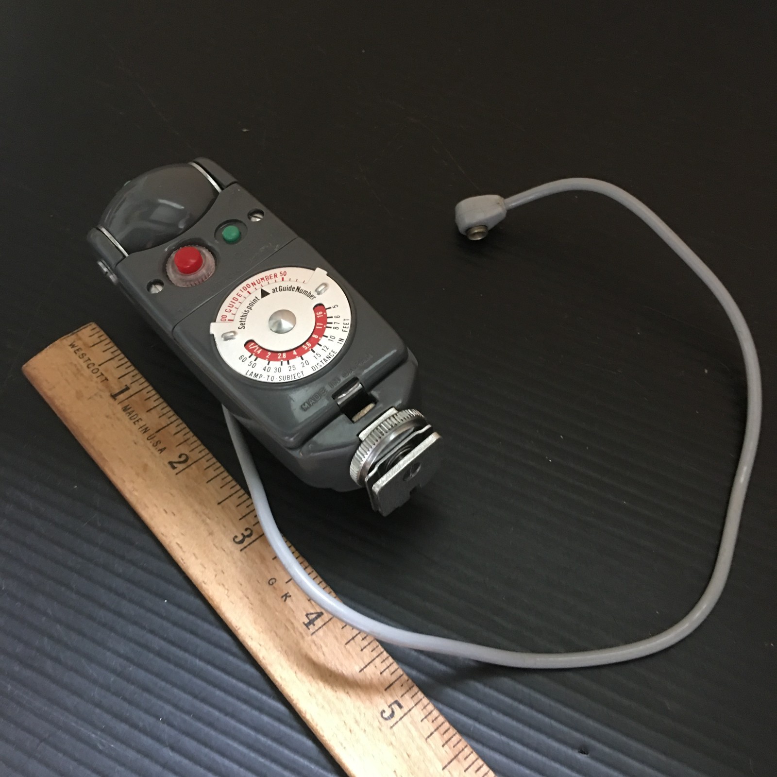 Vintage Heiland Tilt-A-Mite Camera Flash Calculator Unit With Collapsible Fan