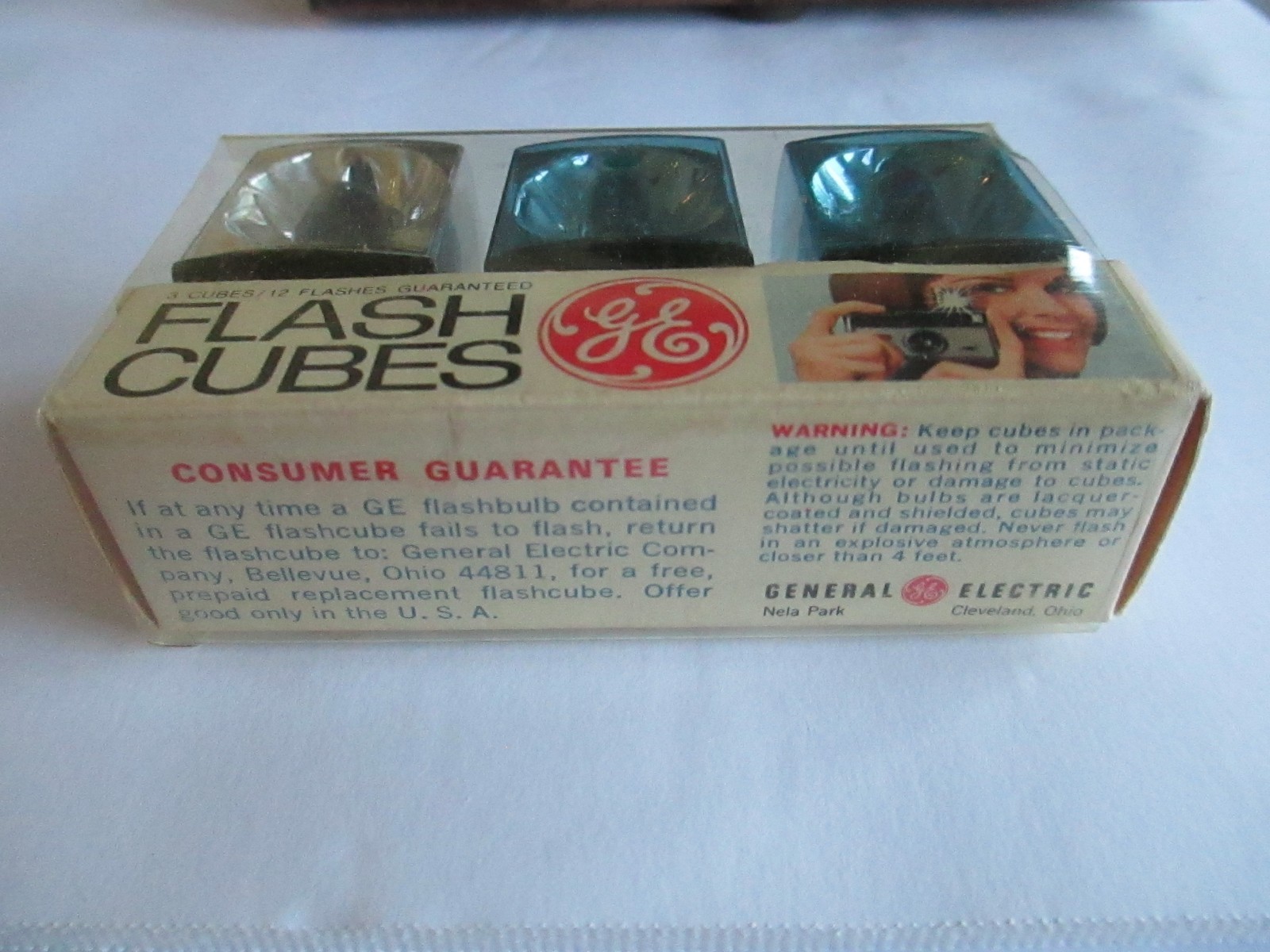 New Old Stock General Electric 3 Flash Cubes, Set Of 3 / Camera Parts A14