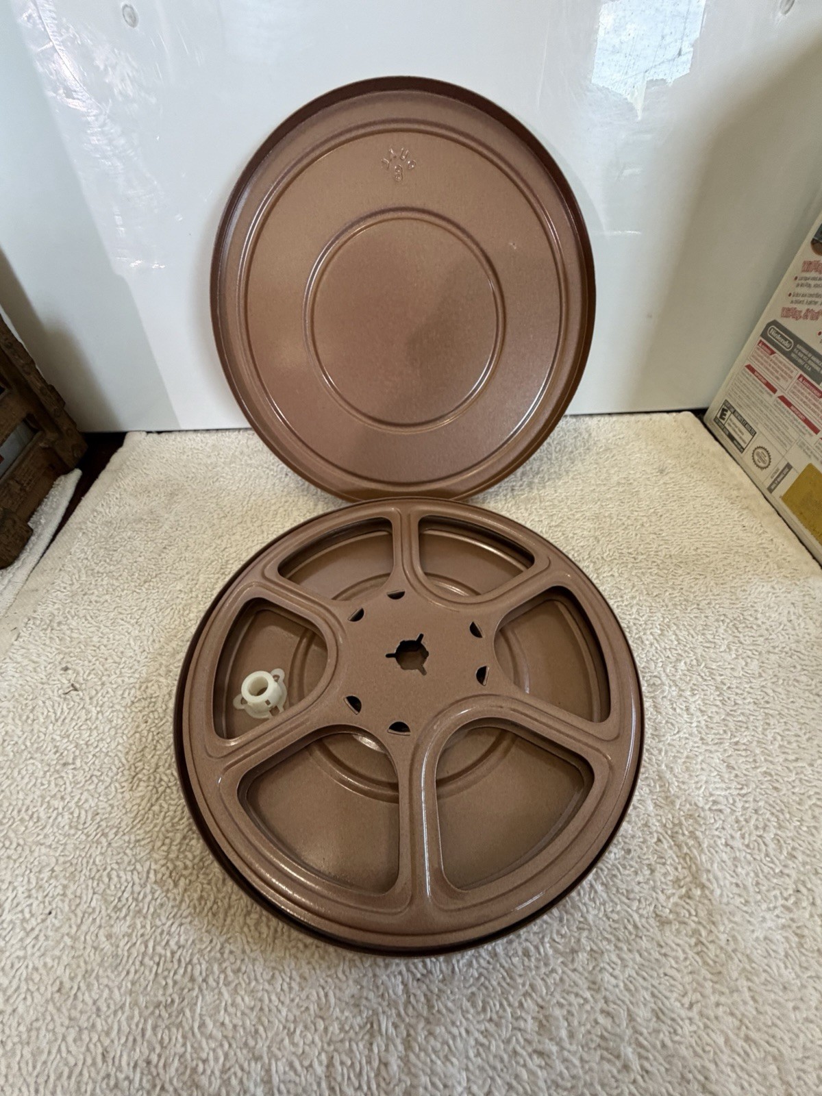 Dual 8 400 FT. 8MM Metal Movie Film Real & Canister 7” NOS