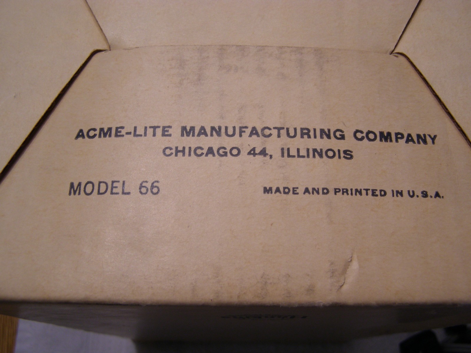 ACME-LITE Z-BEAM MODEL 66 MOV-E-LITE TWIN FILAMENT W/ ORIGINAL BOX