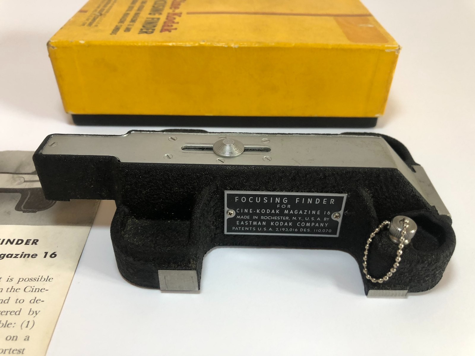 Vintage Cine-Kodak Focusing Finder for Magazine 16 w/ Box & Manual