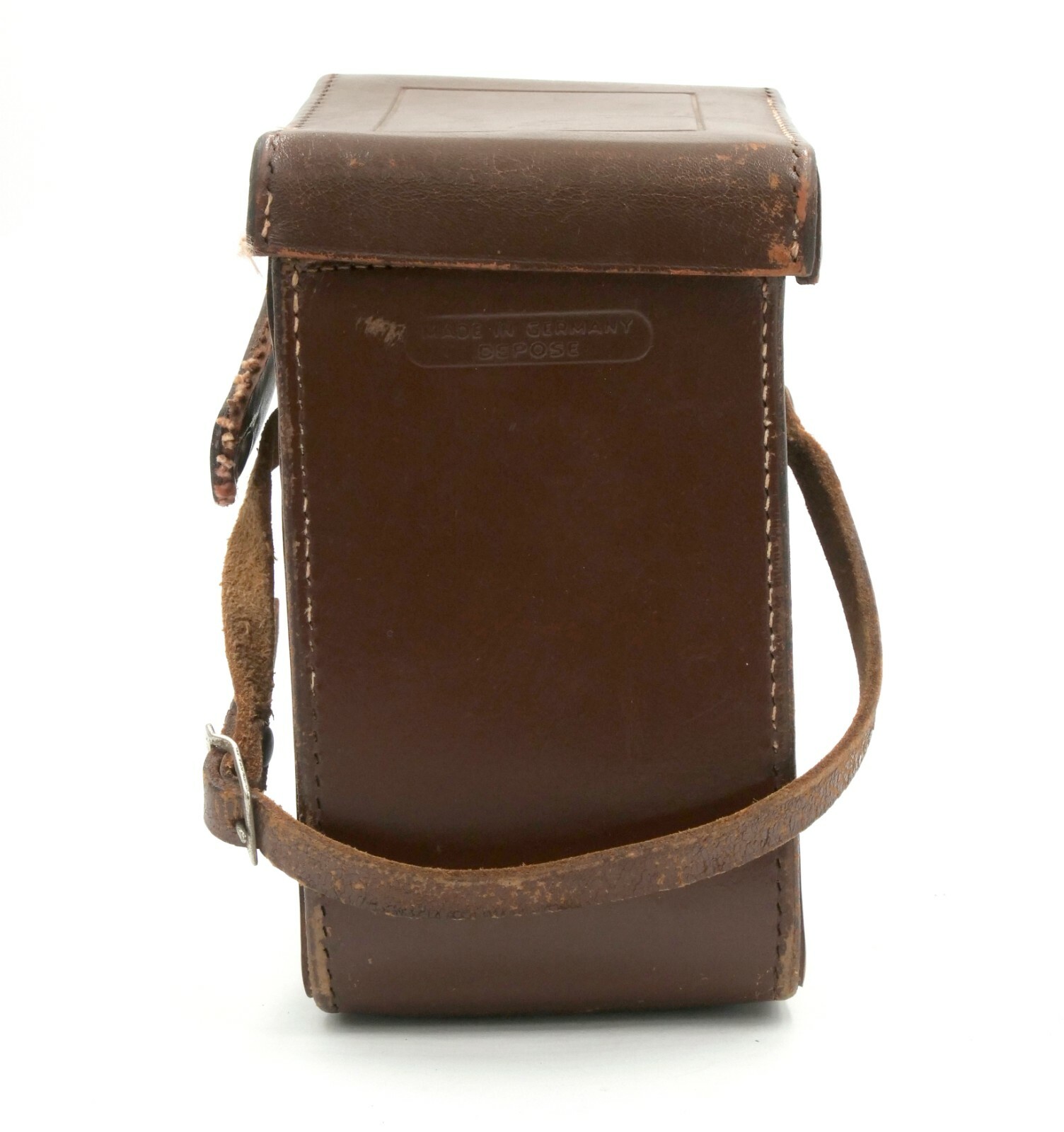 Pair (2) of Rollei Original Hard Brown Leather Cases for Rolleicord TLR Camera