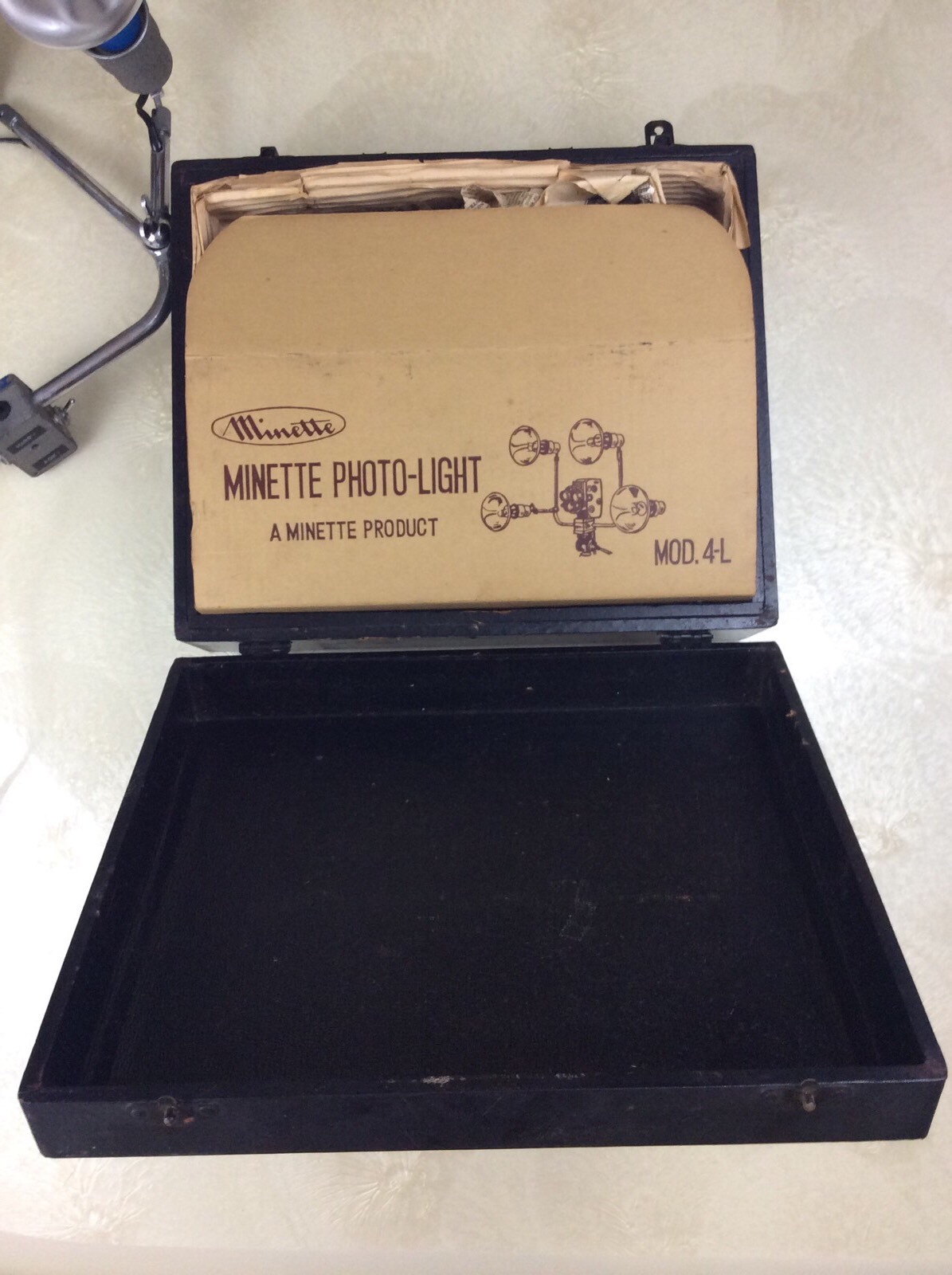 Minette Photo Light Model #4-L from Approx. 57 Years Ago, Still Works! Japan