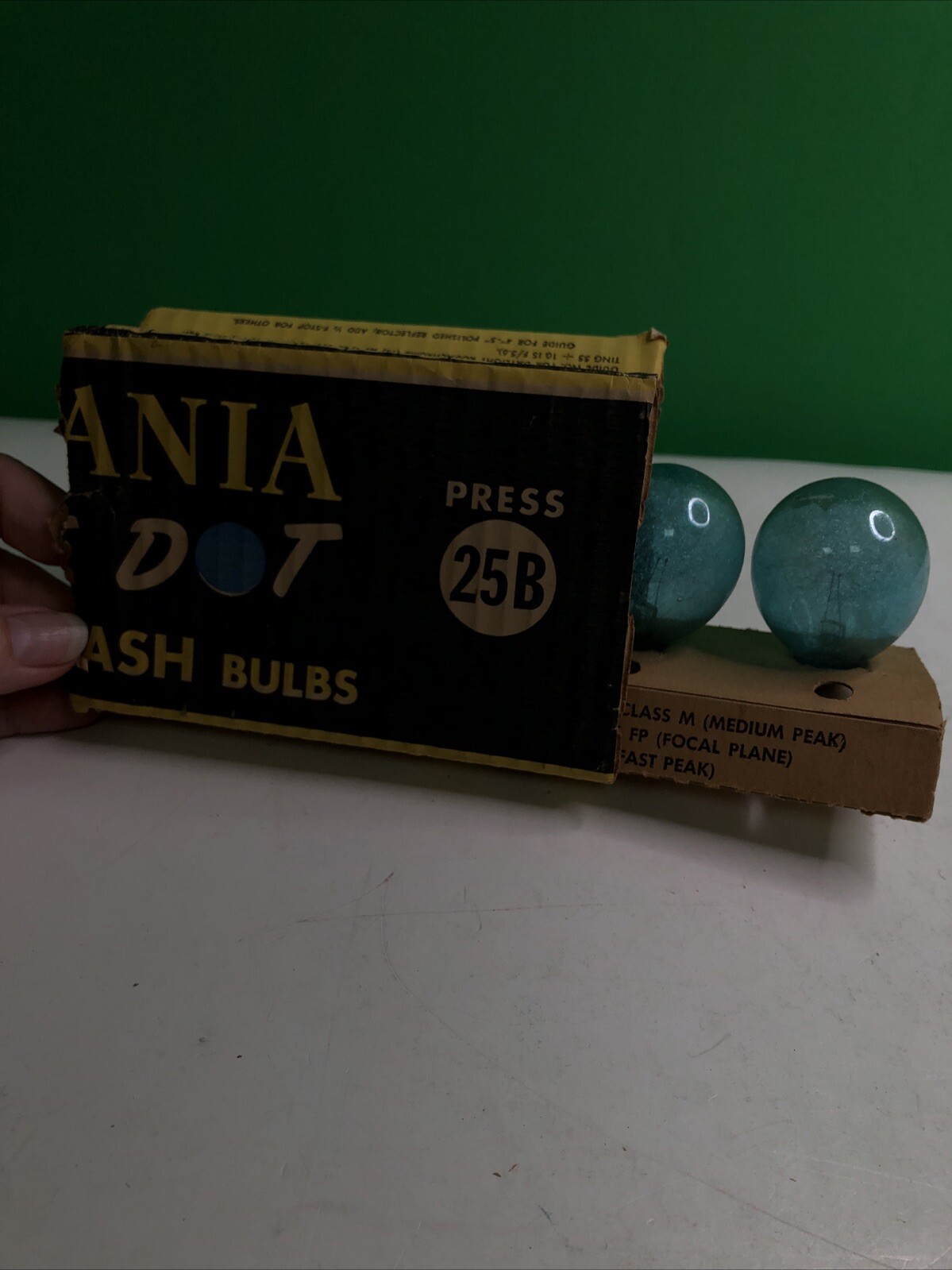 3 VINTAGE SYLVANIA BLUE DOT PRESS NO. 25B SUPERFLASH CAMERA FLASH BULBS Wabash