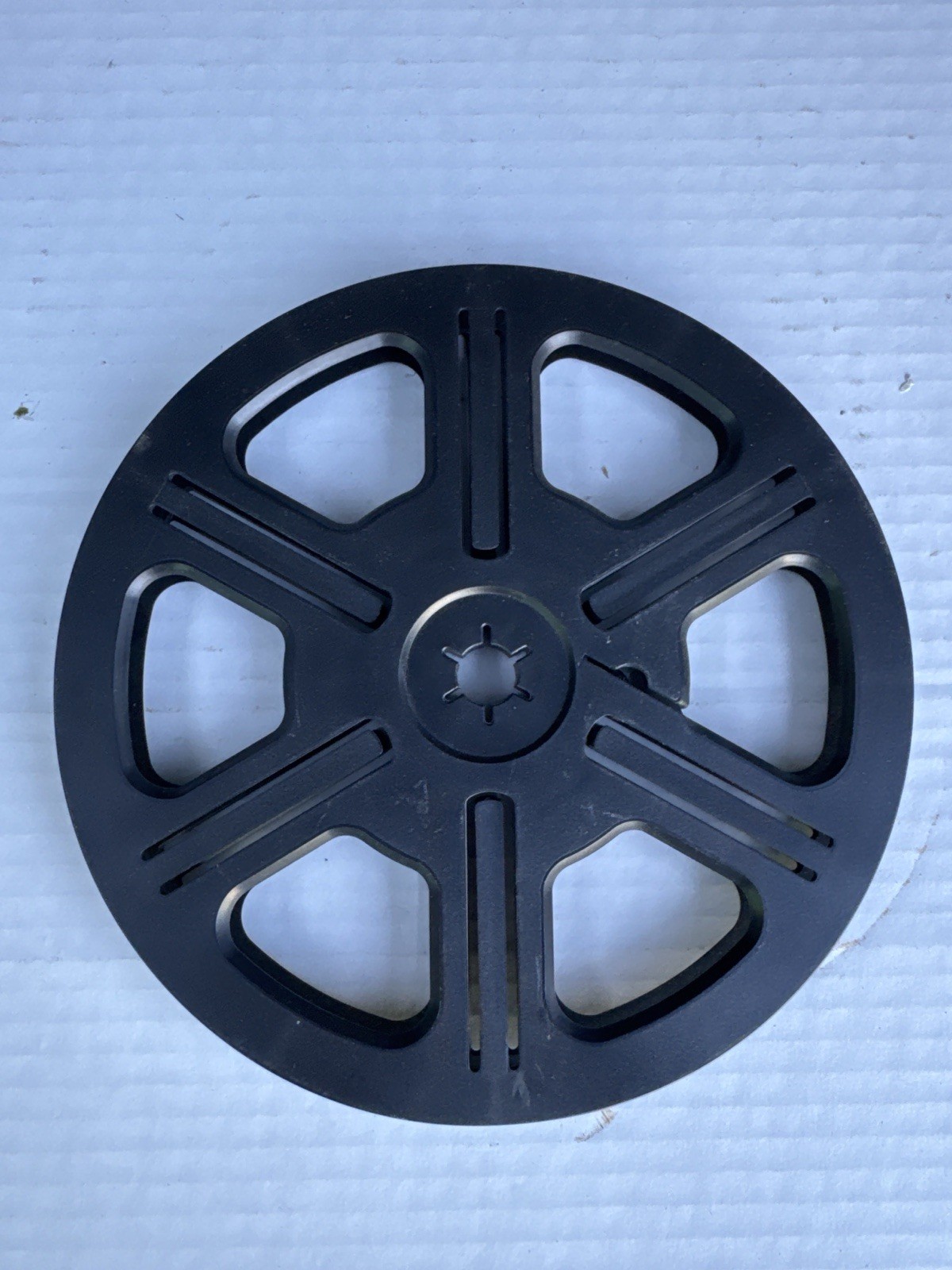 Vintage 7” Film Reel Empty Take Up Spool 400ft Plastic No Brand Black