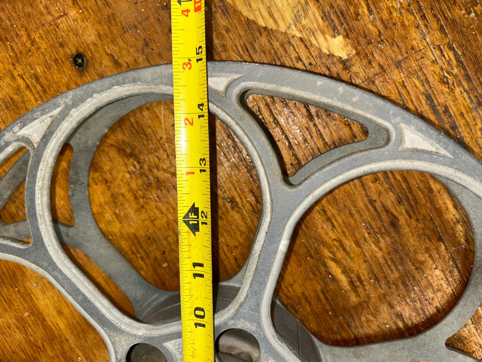 Vintage National Theater Supply Goldberg Bros 15″ 35mm Aluminum 6-Hole Film Reel