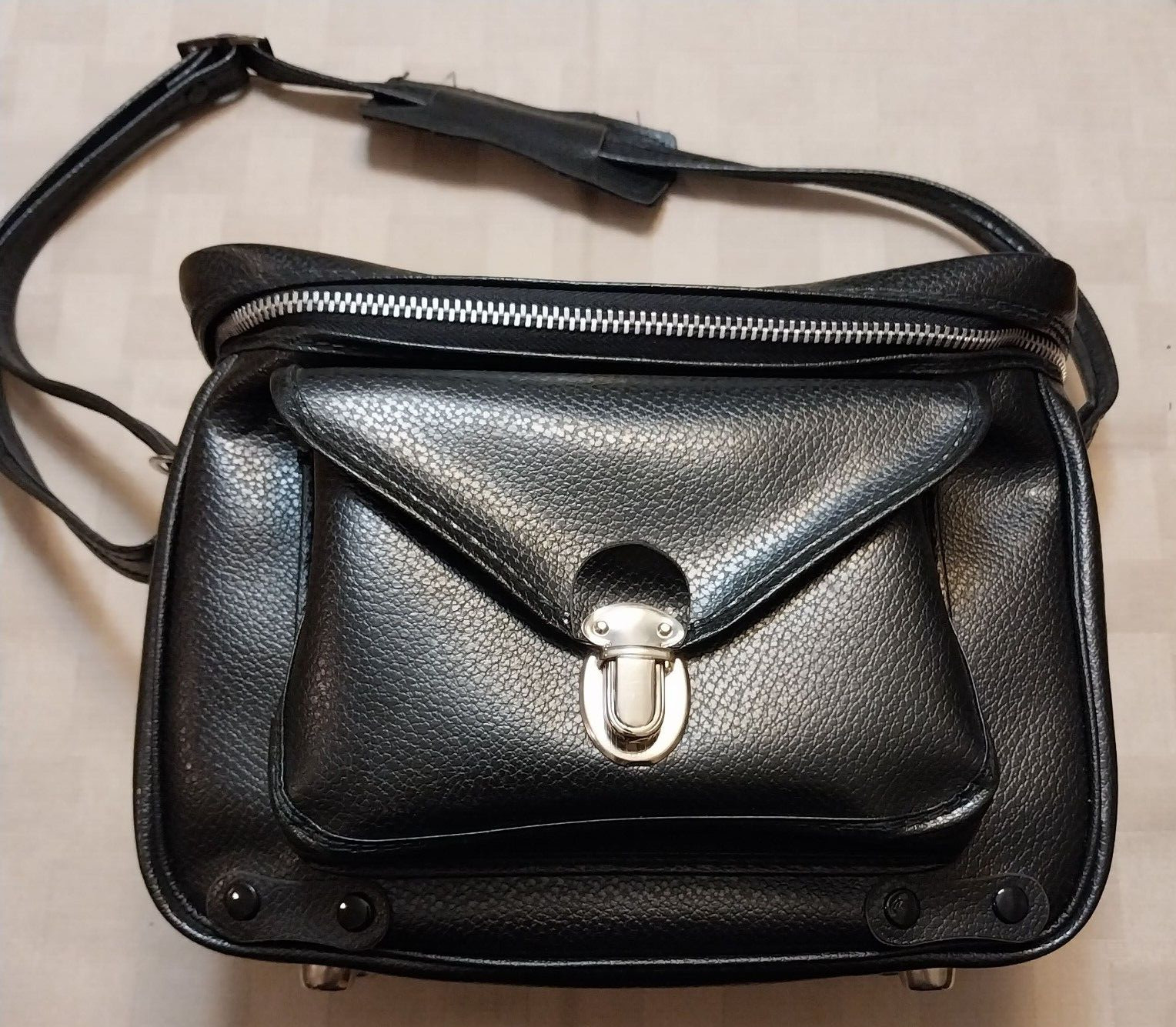 Vintage Camera Bag Case Black. Made in Japan
