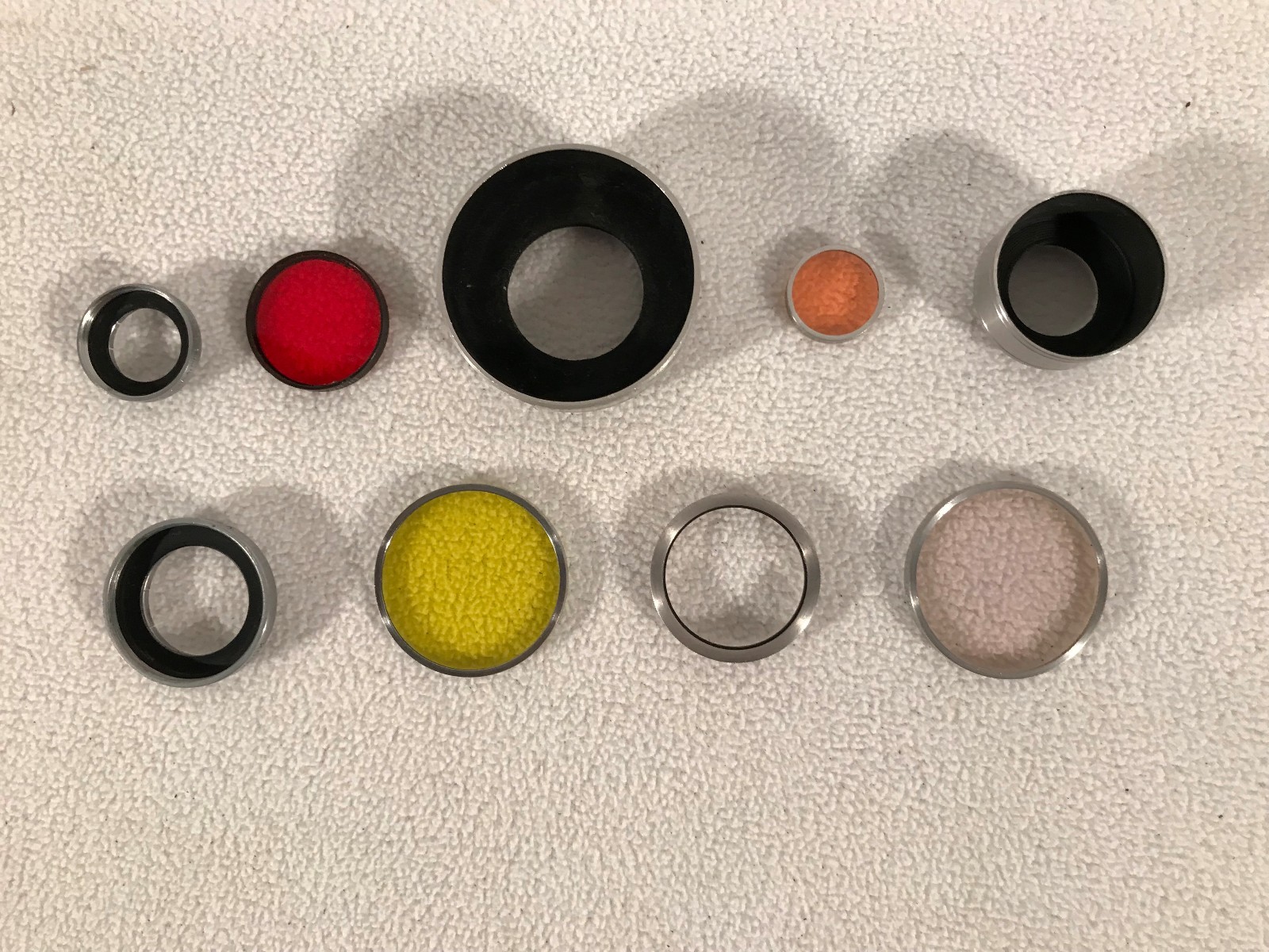 (9) Vintage Kodak Series IV V VI Filters & Adapter Rings