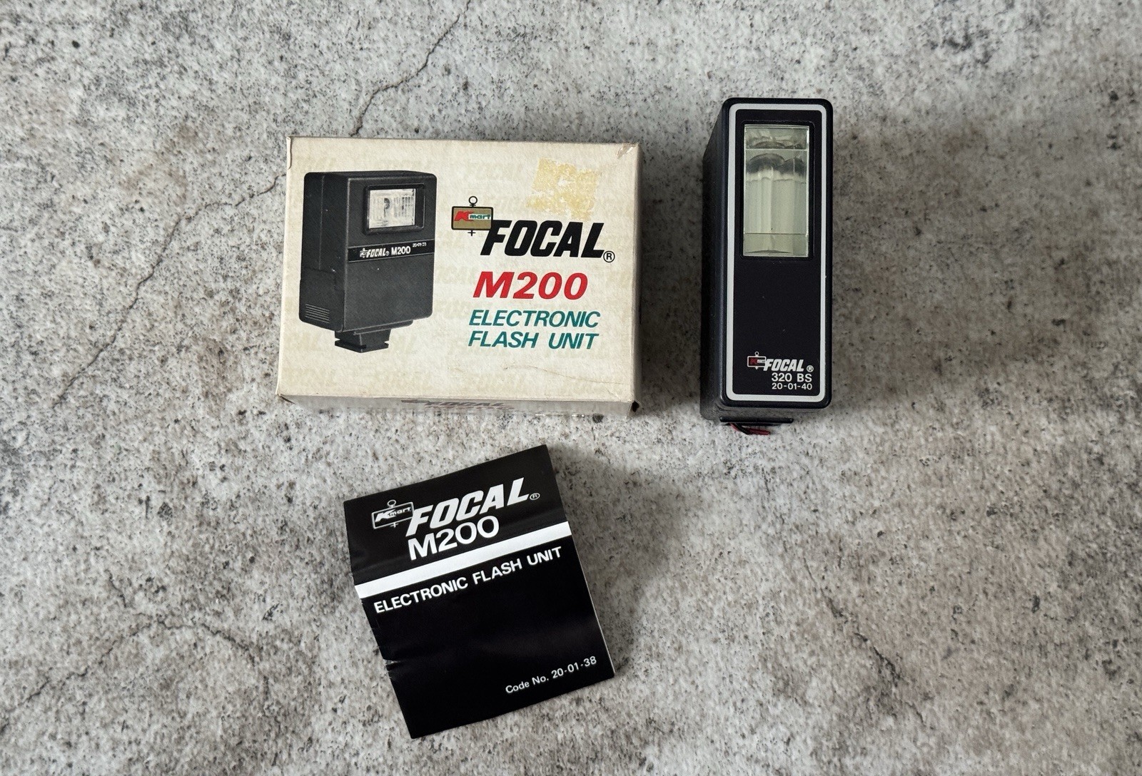 Vintage Focal M200 Electronic Flash Unit 1980s Camera Accessory w/ Box & Manual