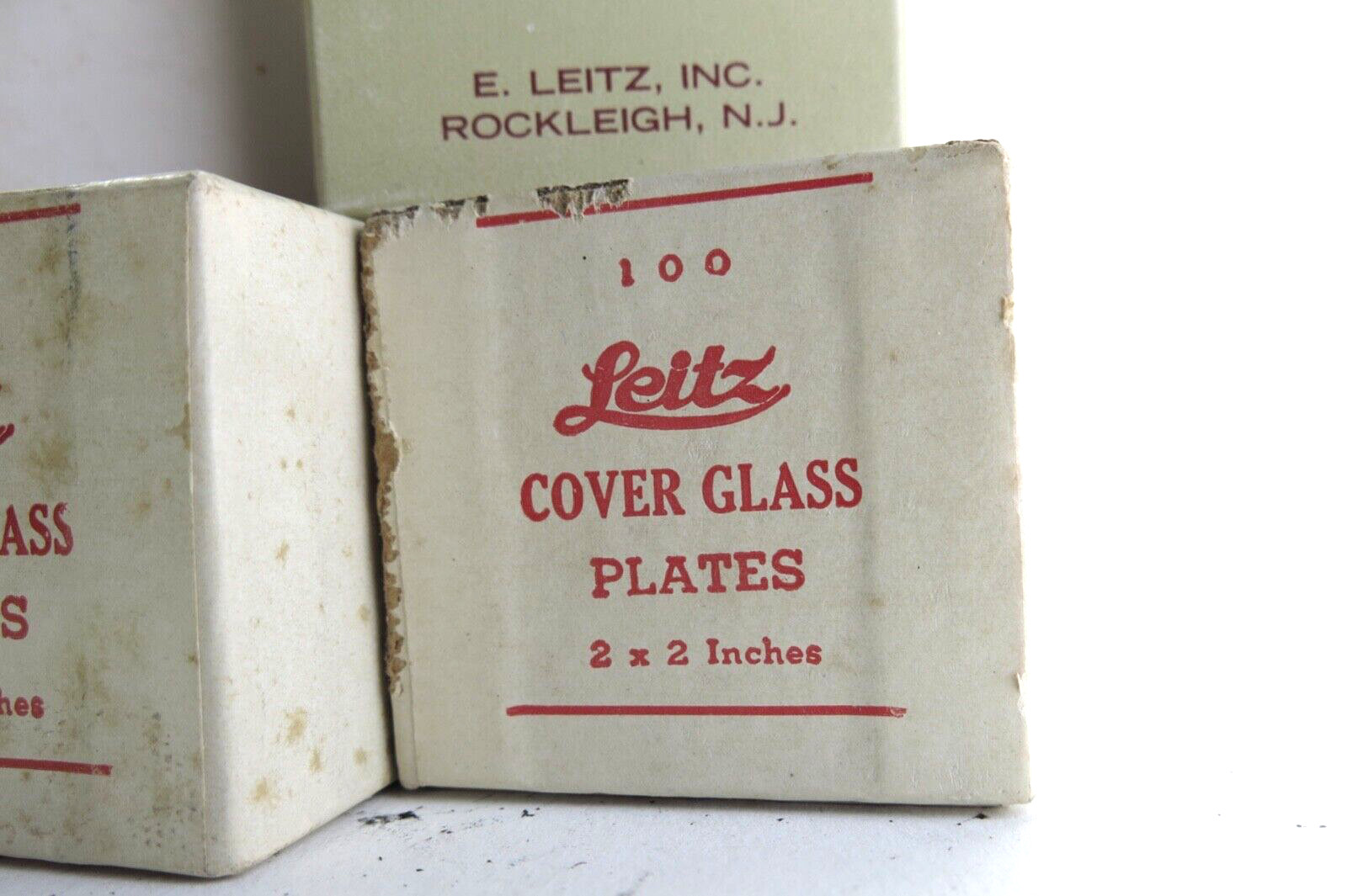 E. Leitz New York Slide Mount Glass Plate Set w/ Tape and Slide Masks