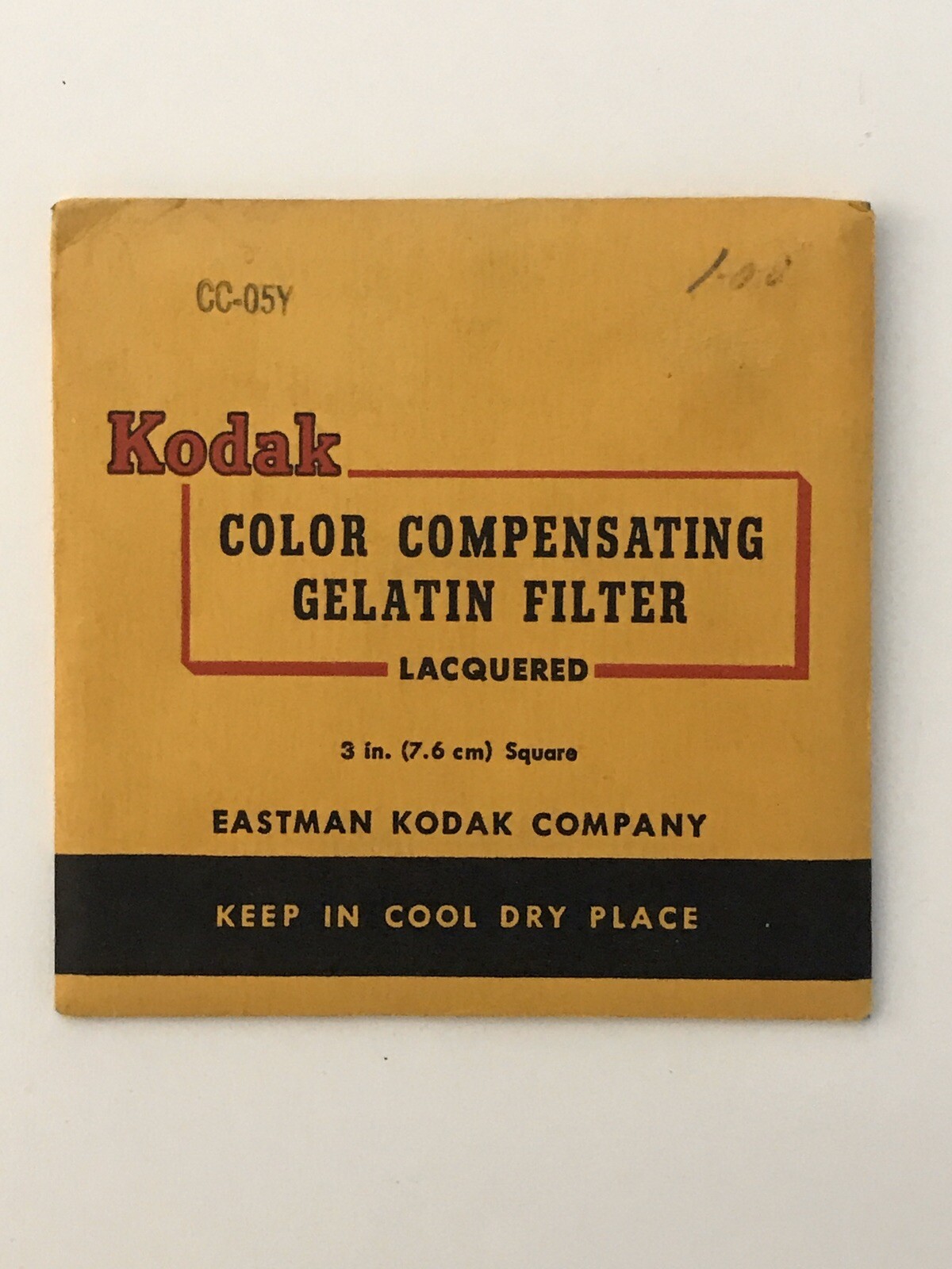 Kodak Color Compensating Gelatin Filter CC-05Y unbroken seal