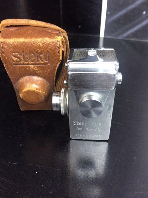 Steky I 16mm Sub-Miniature Camera w/ 2.5cm f/3.5 Lens & Case E.P. Marks Japan