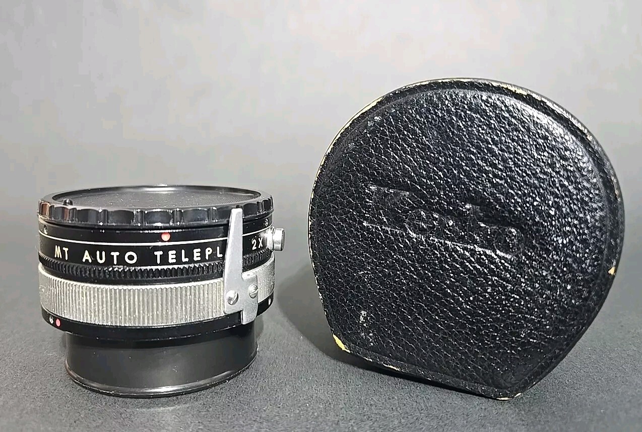 Vintage Kenko MT Auto Teleplus 2X Teleconverter Lens for Minolta with case