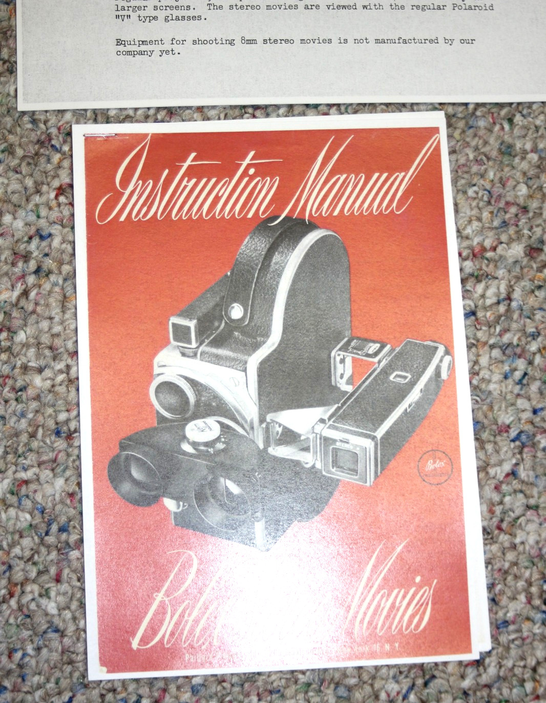 4 – Bolex STEREO Camera / Projector Information, Instructions, Manuals