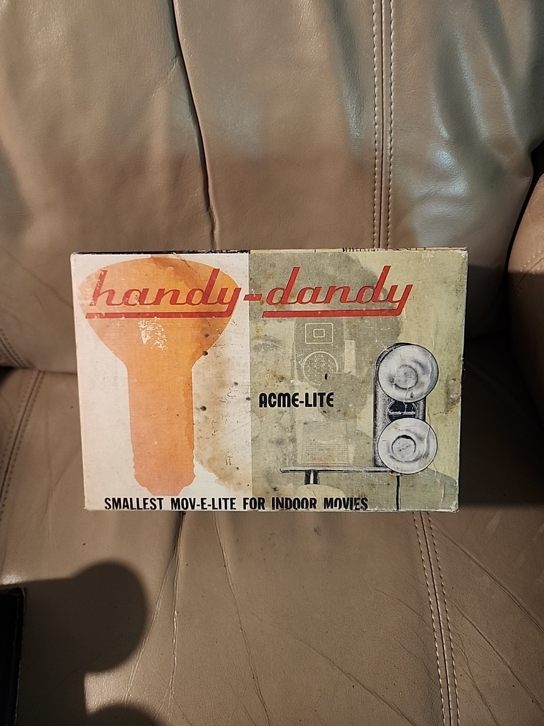Vintage Acme Handy-Dandy MOV-E-LITE, Tested/Works, Photo/Film Light W/Box.