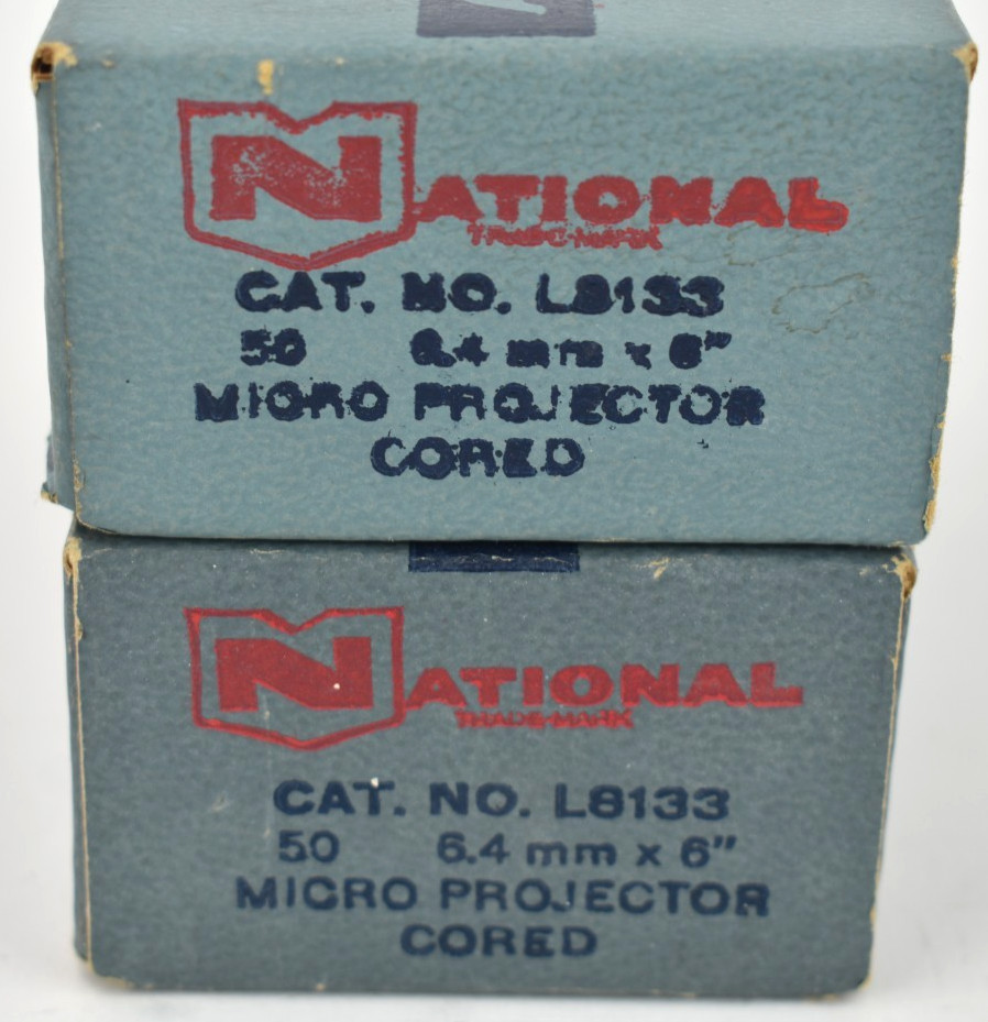 Lot of 64 – National Arc Carbons L8113 6.4mm x 6″ Micro Projector Core