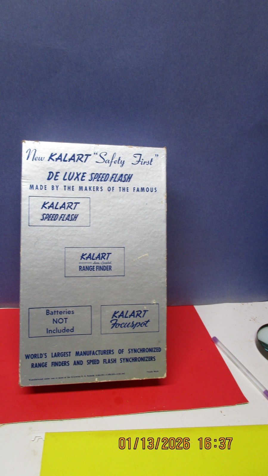 Kalart Speed Flash Safety First De Luxe Compak Original Box 1950’s (N)