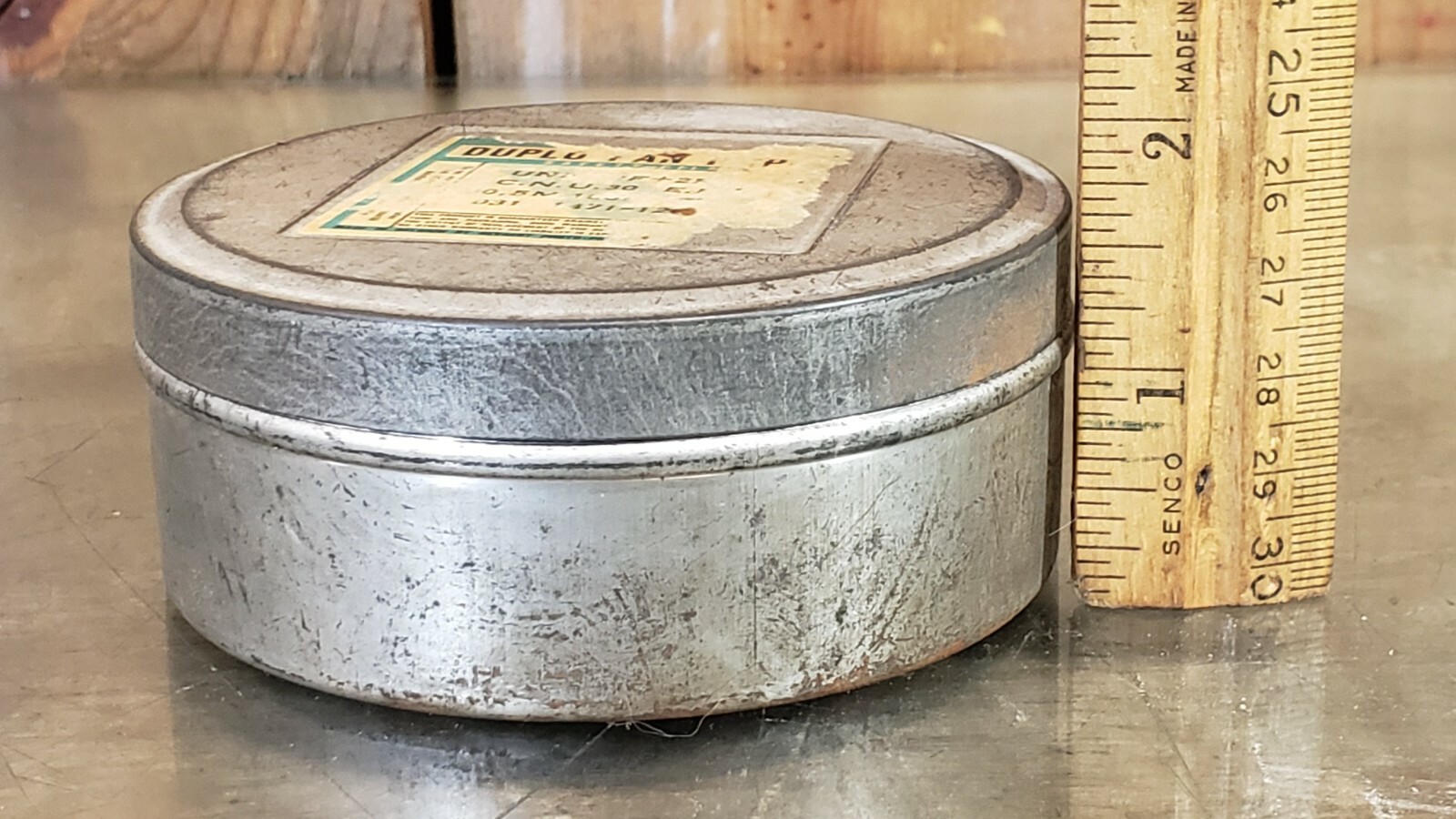 Vintage Gevaert Belgium Safety Film Tin – Canister 4″ Galvanized Metal
