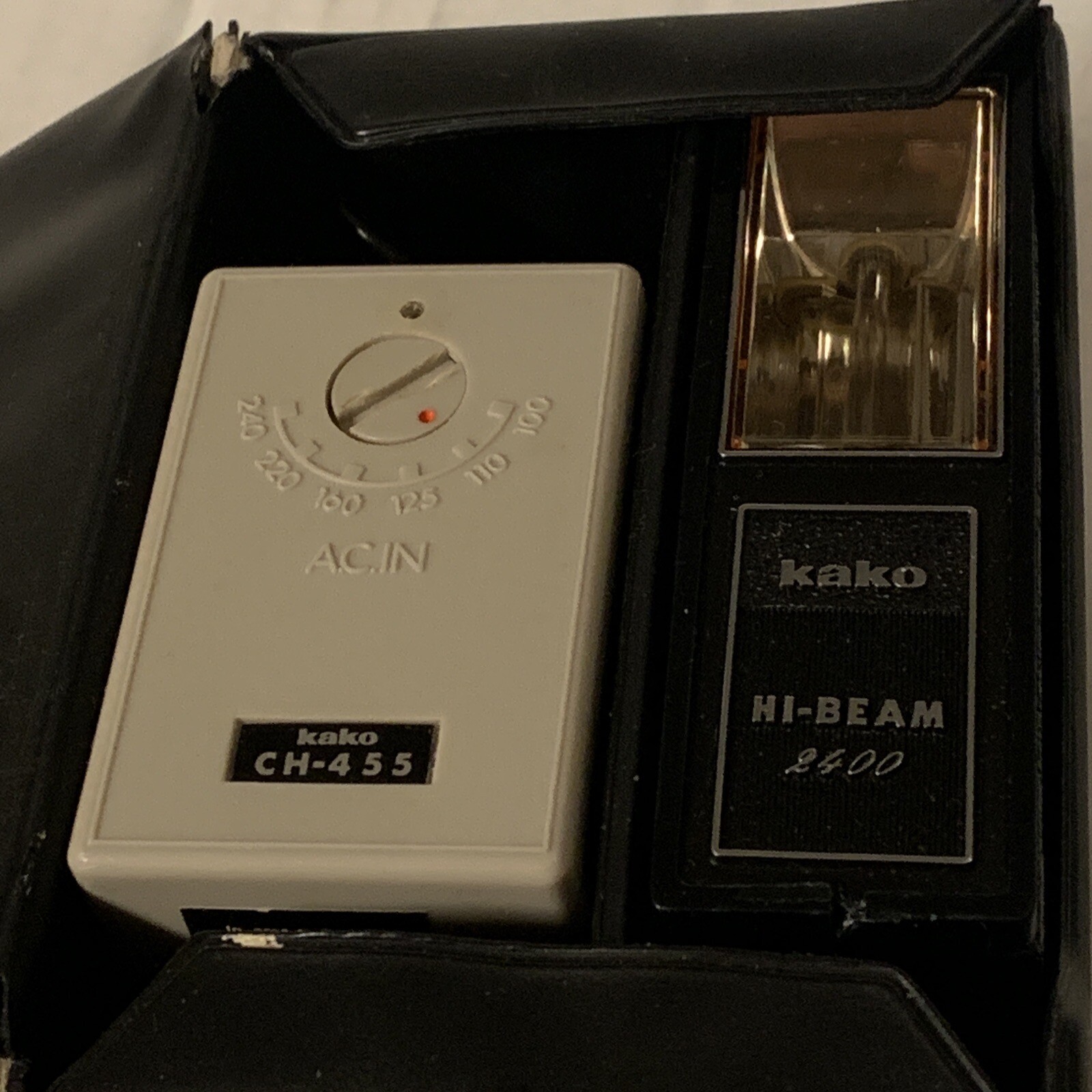 Vintage Kako Hi-Beam 2400 With Original Case Power Cord & Power Adapter Japan