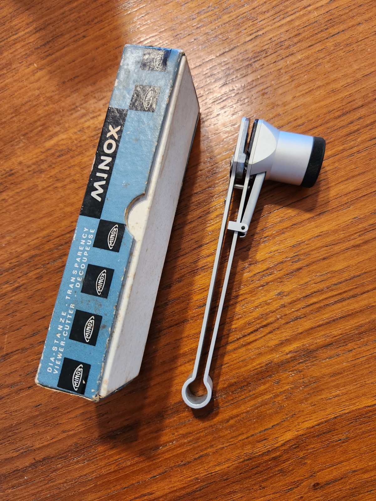 Vintage Minox Dia Stanze Transparency Viewer Cutter Germany Original Box