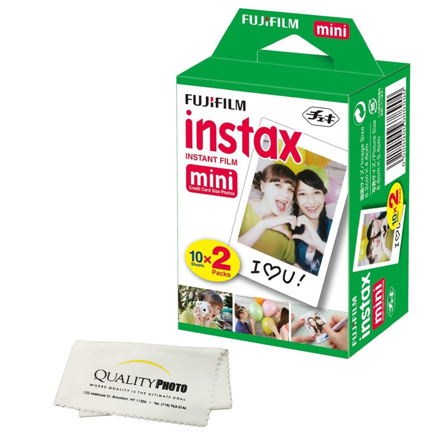 INSTAX Mini Instant Film White for Mini 8,9,11,12 Cameras w/Quality Photo Mic…