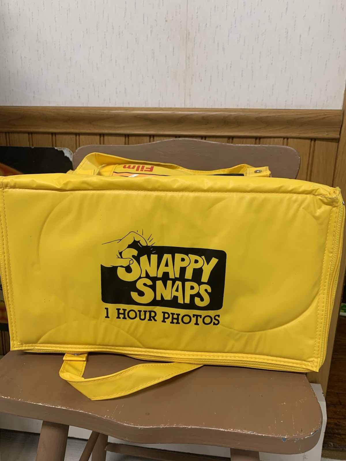 Kodak Yellow VTG Advertising Cooler Bag Gold Film Snappy Snaps 1h Photos 1980s