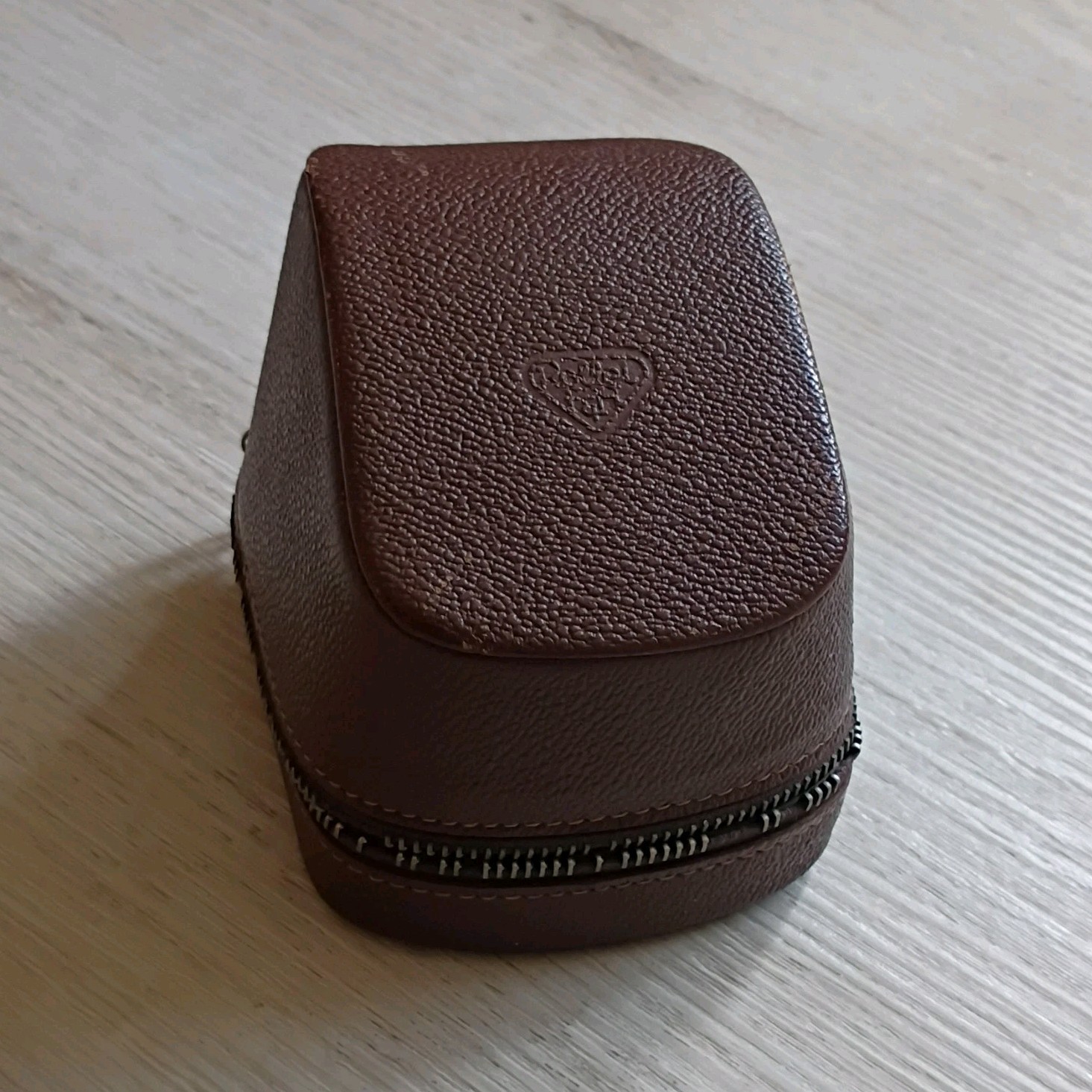 Rollei Prism Brown Leather Zippered Case