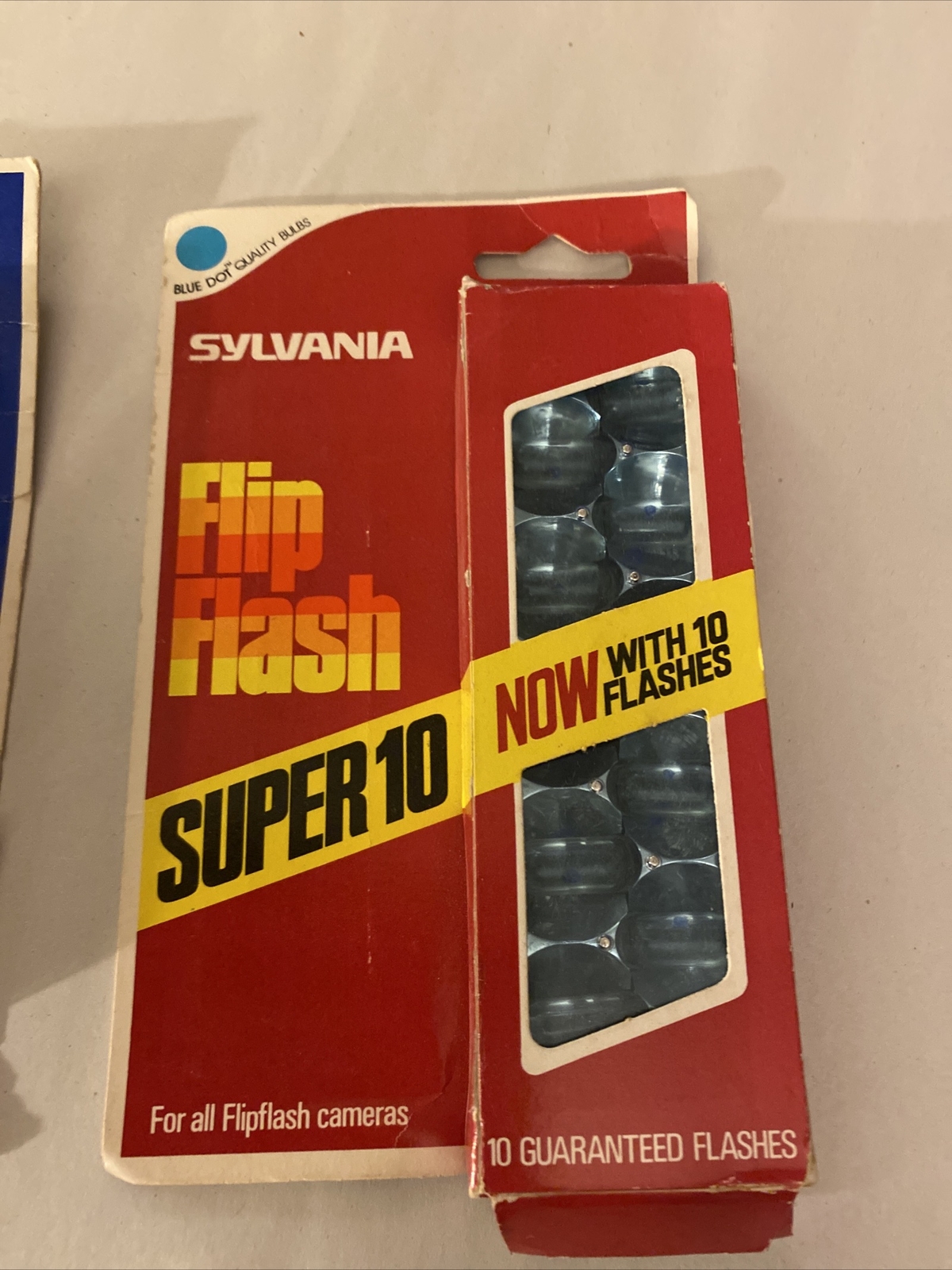 vintage sylvania flip flash lot of 2 super 10