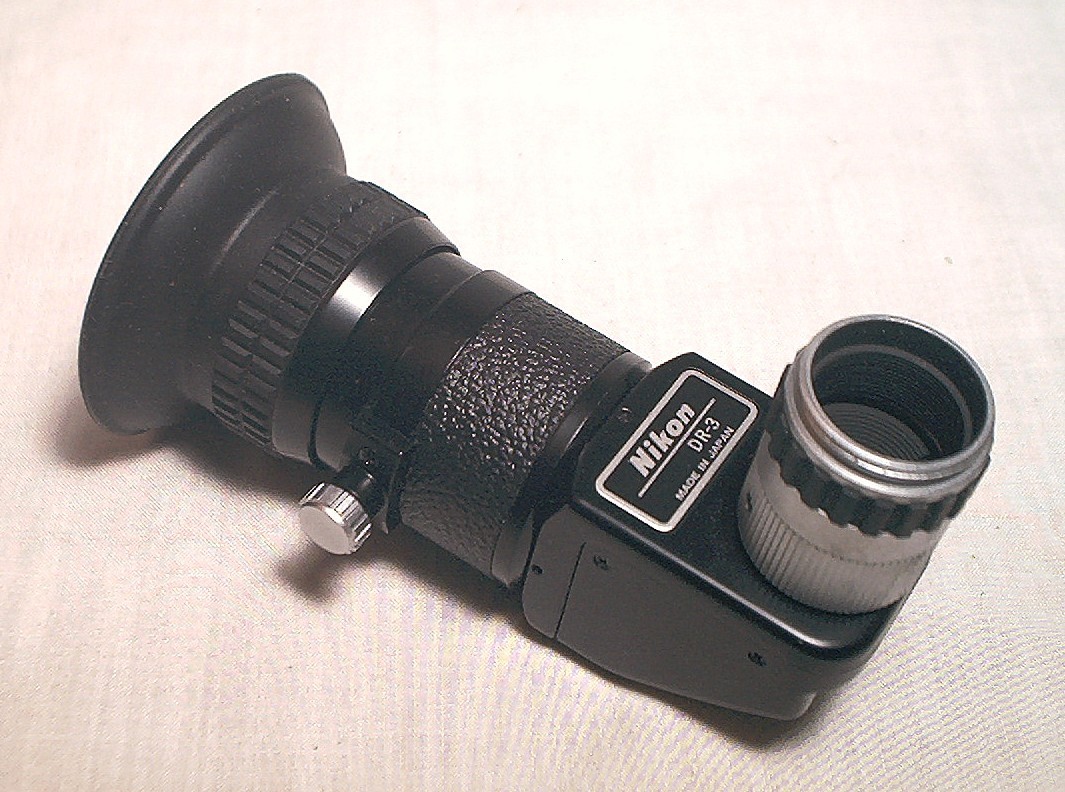 2 SUPER CLEAN NIKON F RIGHT ANGLE FINDERS : LARGE DR-3 & SMALL VERSION BOXED