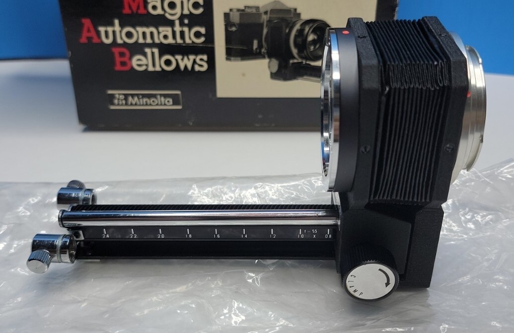 Asanuma Magic Automatic Bellows for Minolta Manual Focus Camera. Nice.