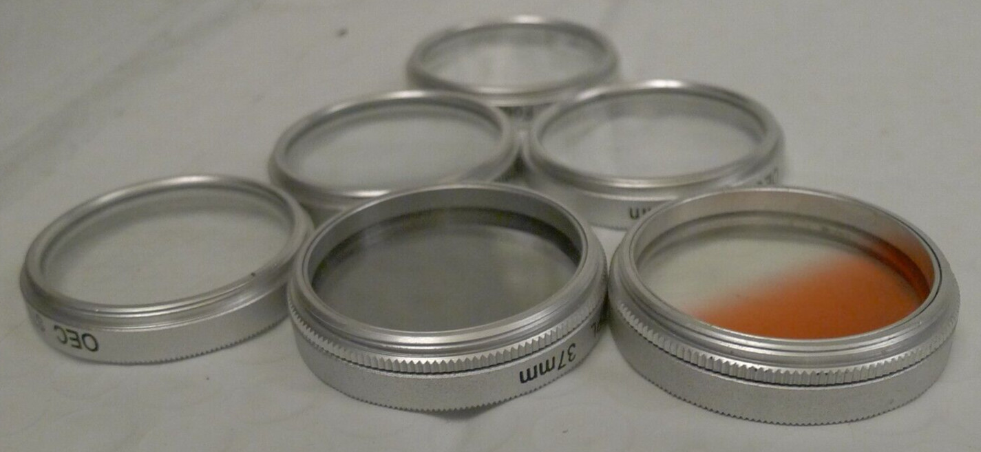 OEC Set of 6 Threaded 37mm Filters – Used – RARE – See List