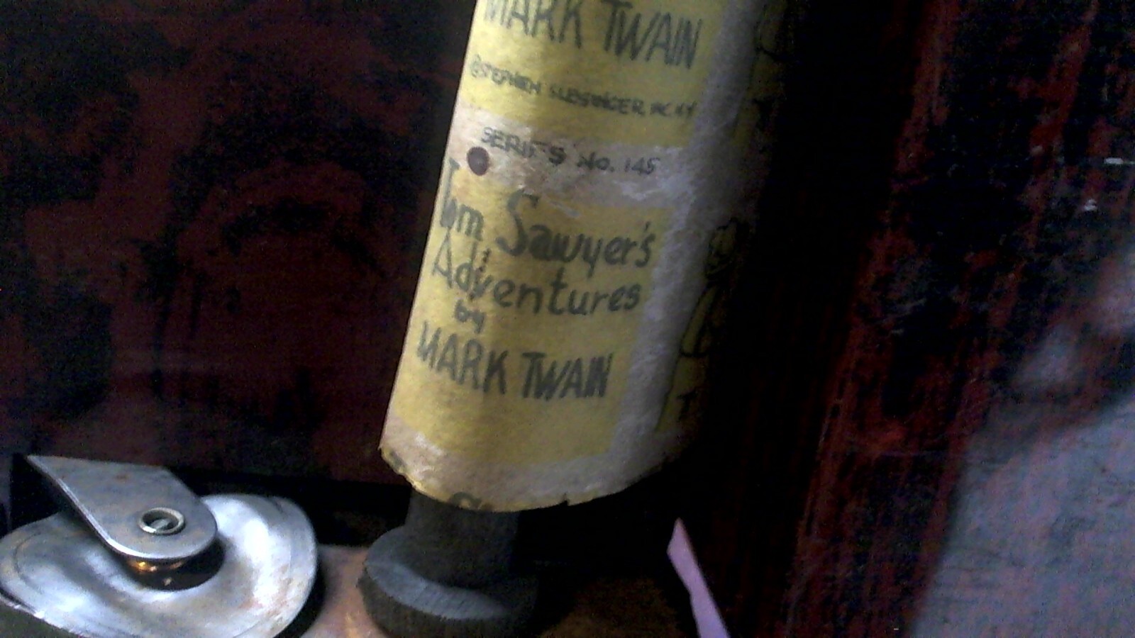 Vintage Hand Crank Lantern Projector Duracolor film Uncle sams paper film LOOK !
