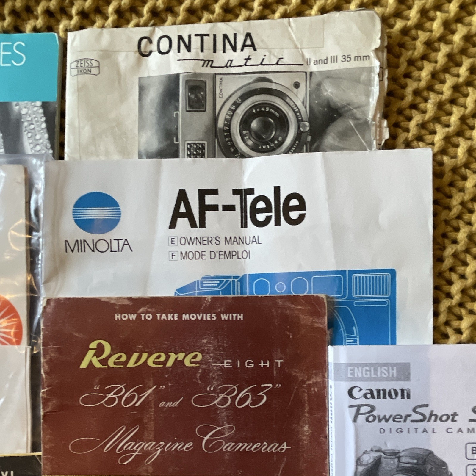 Vintage Camera Accessory Lot Manuals Lens Caps Straps Kodak Polaroid Nikon