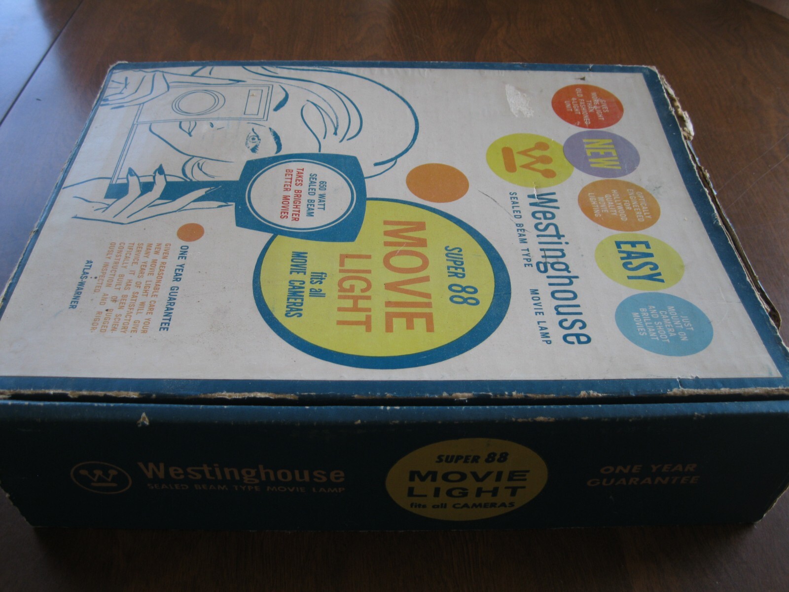 Old Vintage WESTINGHOUSE MOVIE LAMP – Model Super 88 – New Old Stock