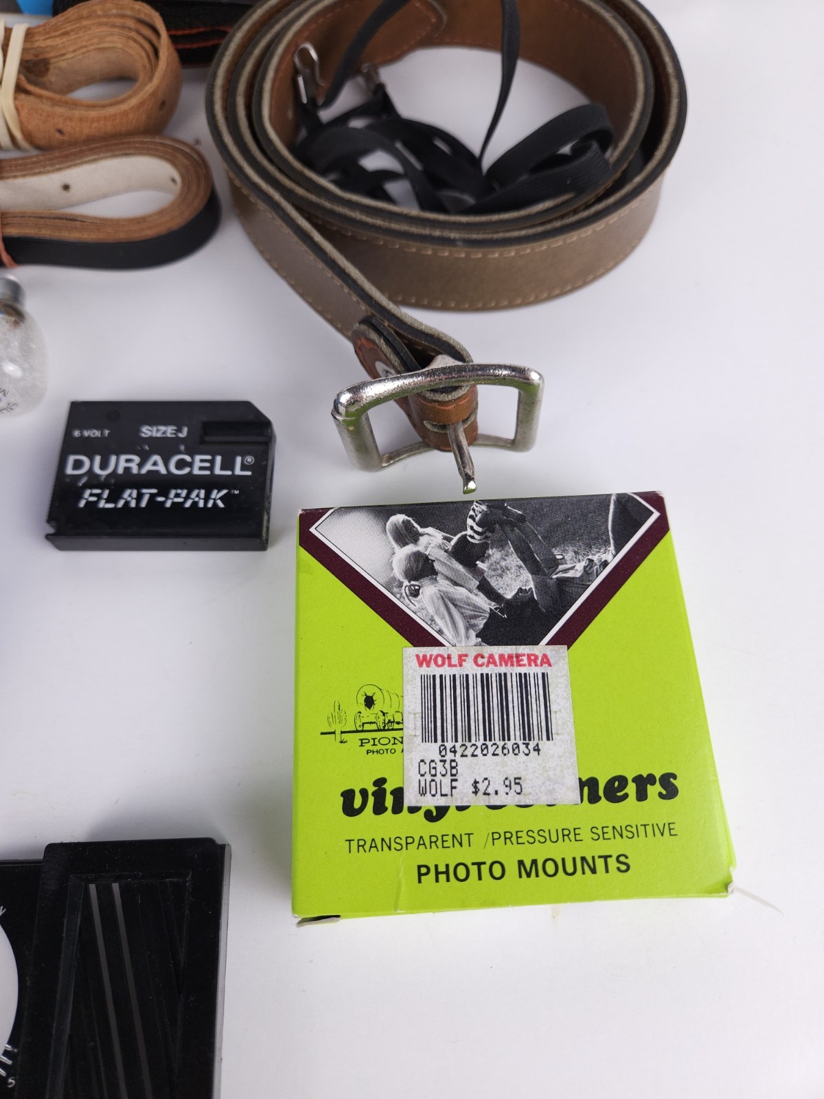 Junk Drawer Lot Of Vintage Camera Camcorder Parts – Bulbs Straps Tapes Manuals