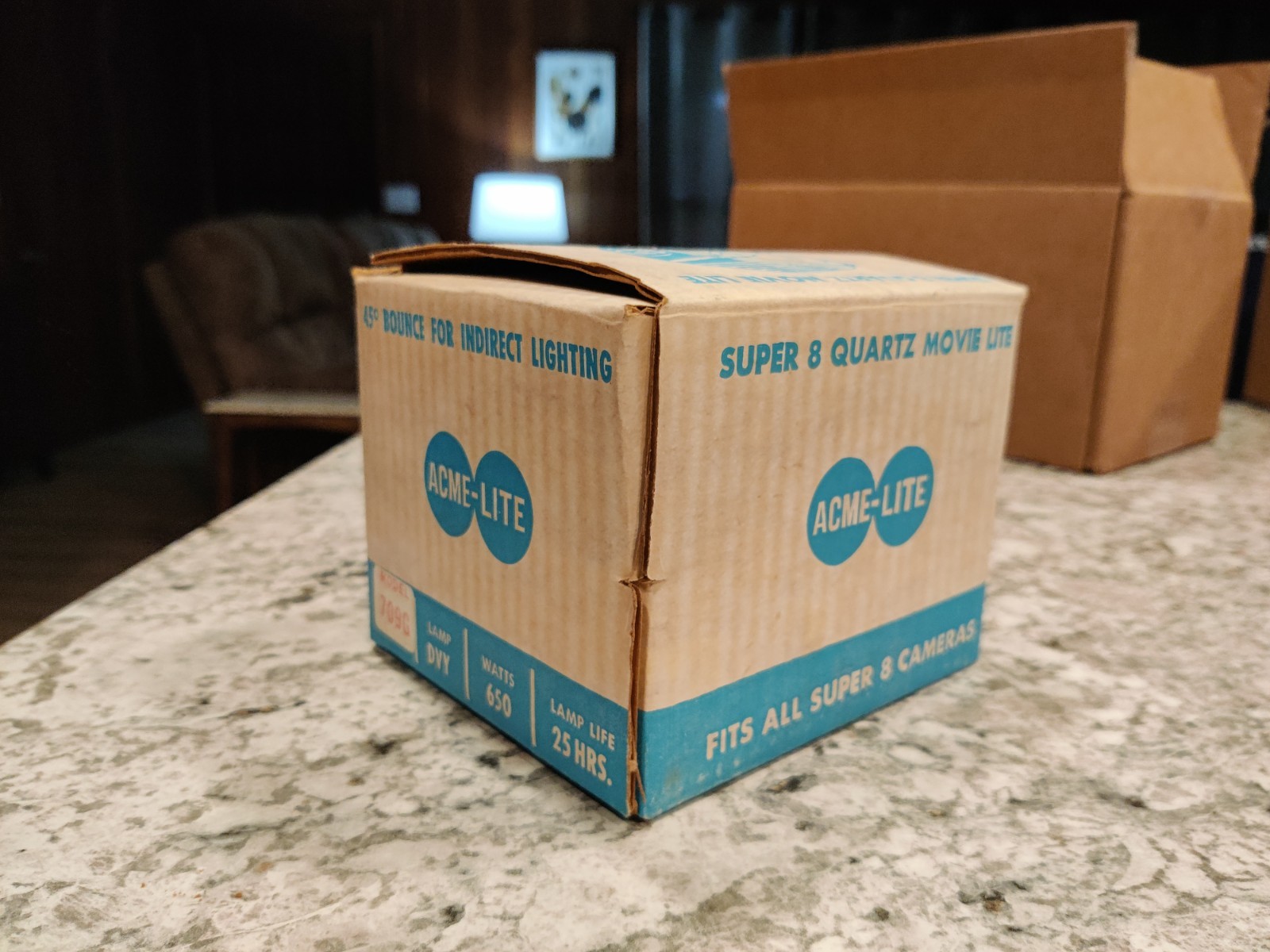 Acme-Lite Super 8 Quartz Movie Light – WORKS – New Old Stock