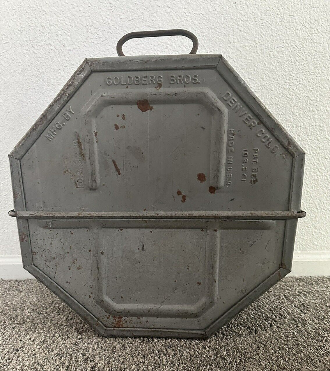 Goldberg Bros DENVER, CO. Film Reel Shipping Container Theater MOVIE Hollywood