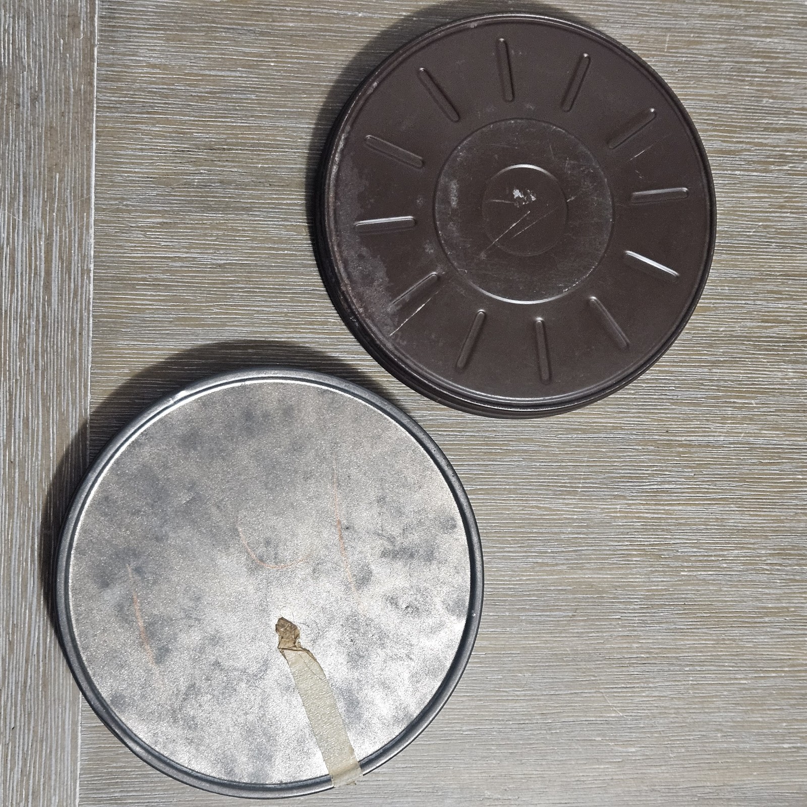 2 Vintage 7.25” Empty 8MM Film Canister Cases – Kodak and Goldberg Brothers