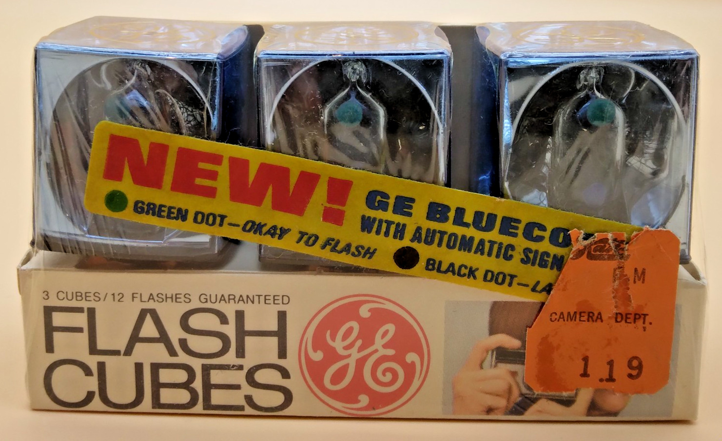Vtg GE Genera; Electric Flashcubes 3 Flash Cubes Per Box 60 Flashes Total Lot 5