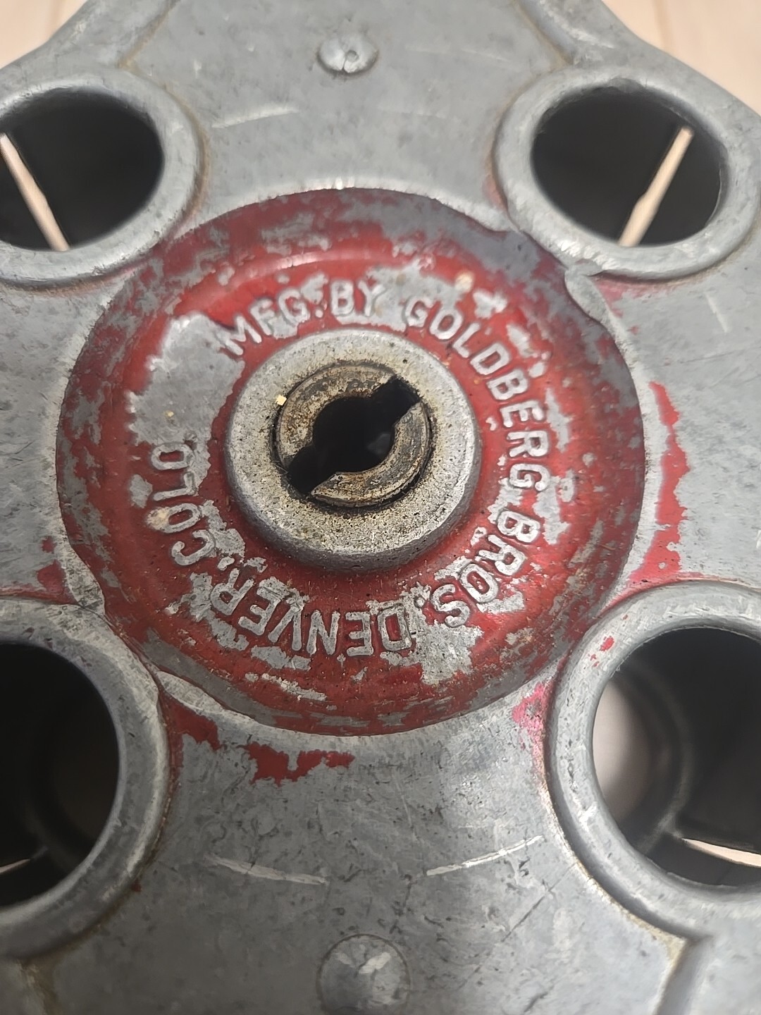 Vintage Goldberg Brothers 15″ 35MM 2000 Feet Aluminum 6 Hole Movie Film Reel