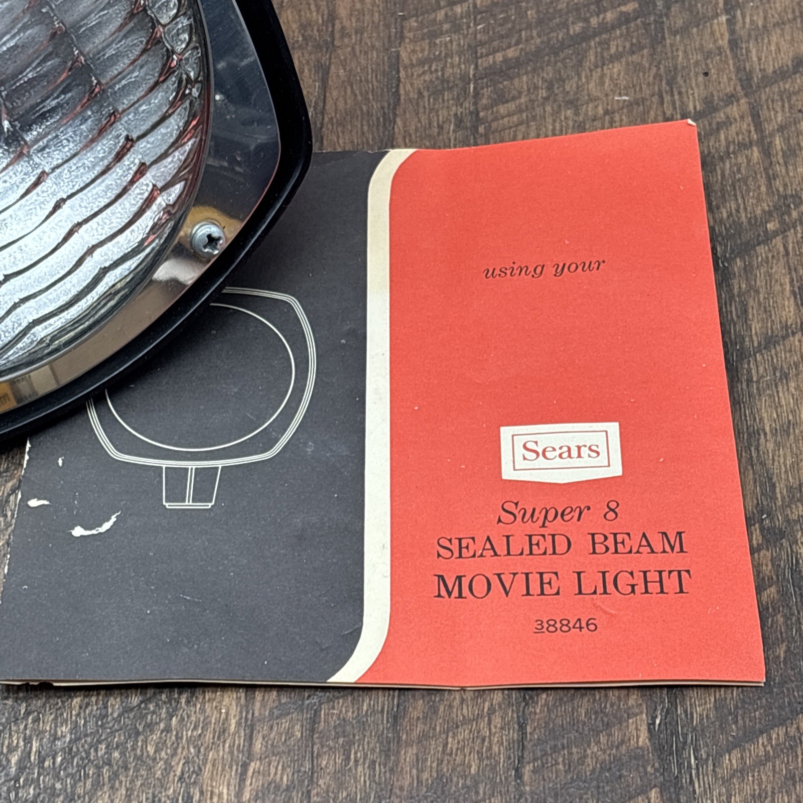Sears Super 8 Sealed Beam Movie Light Model 8846
