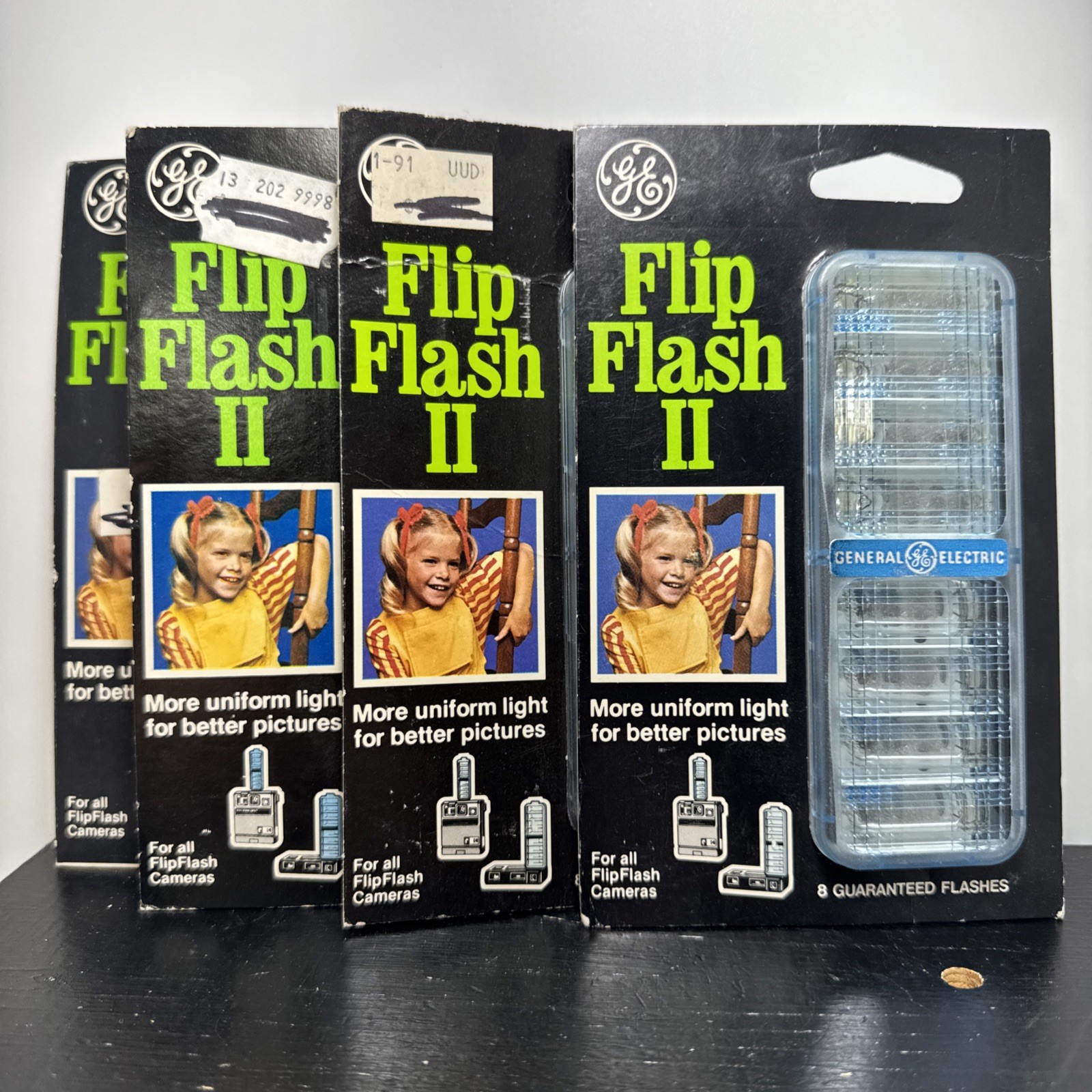 Vintage GE Flip FlSH II 8 Flashes Lot of 4 Free Shipping