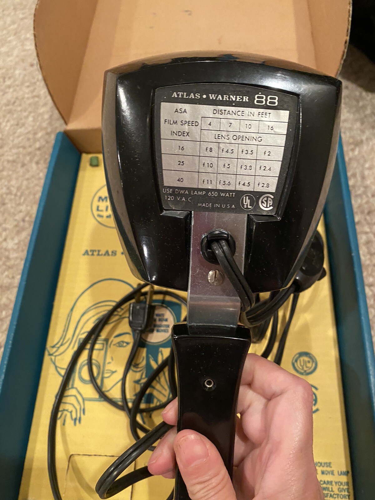 Super 88 Movie Light – With Box Atlas Warner