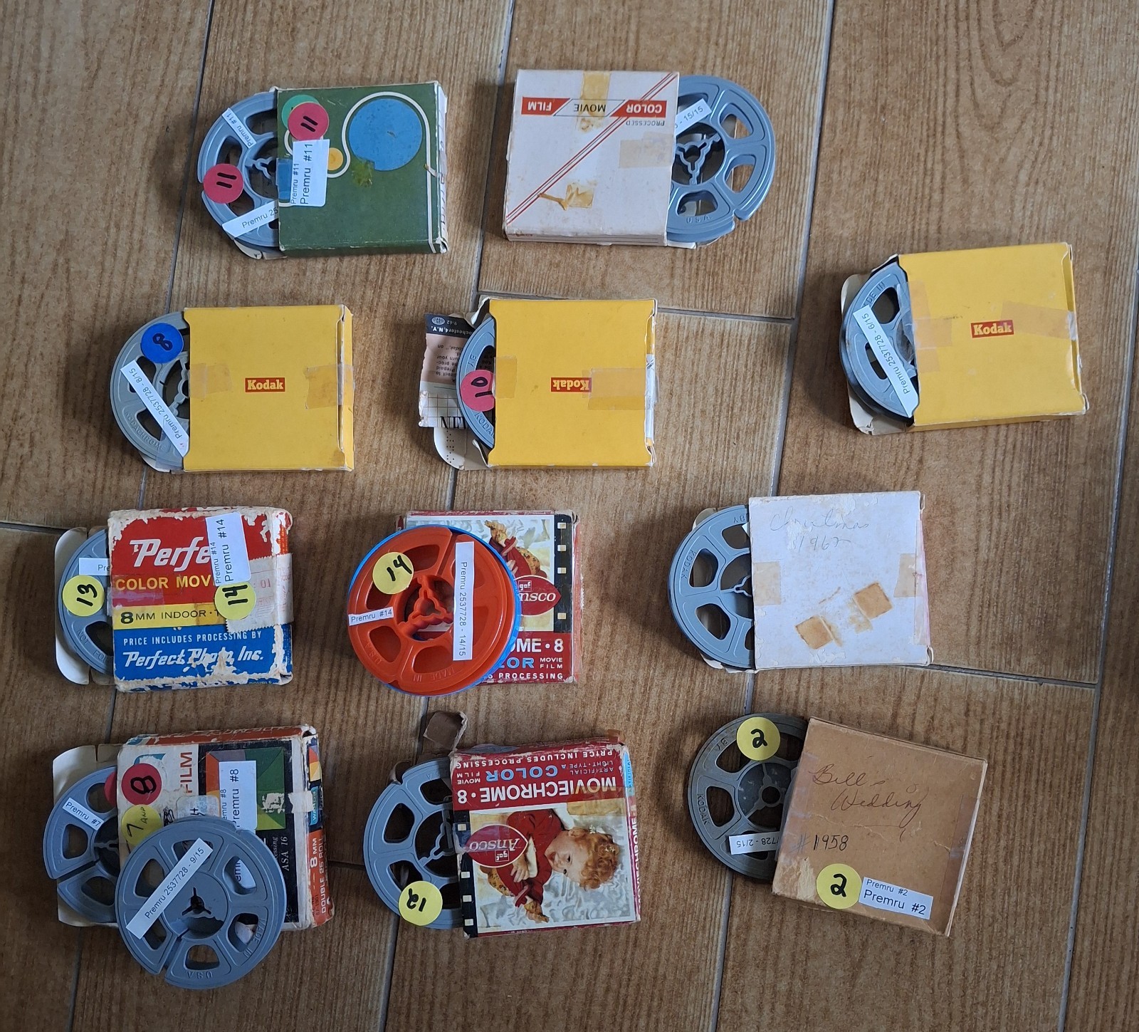 8MM 2 7/8” EMPTY Film Reels Vintage Plastic with box