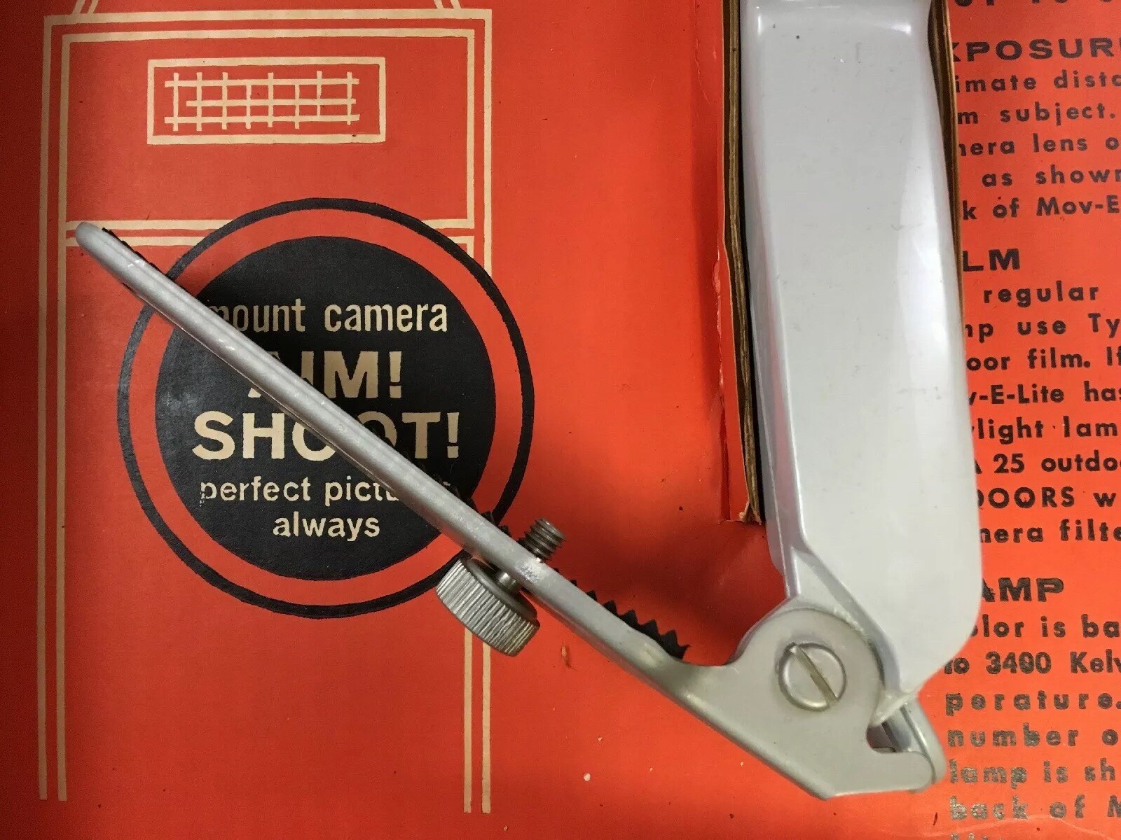 Acme Lite Mov-E-Lite Original Vintage Mounted Camera Light NOS in Package