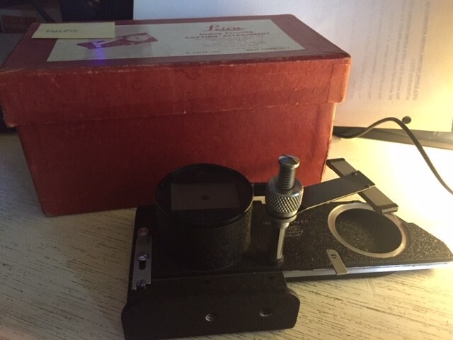 LEICA SLIDING FOCUSING COPYING ATTACHMENT FOR LEICA CAMERAS