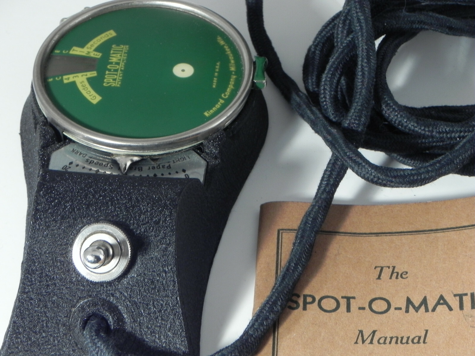 Vintage Kinnard Spot-O-Matic Black and White Photography Enlarging Meter
