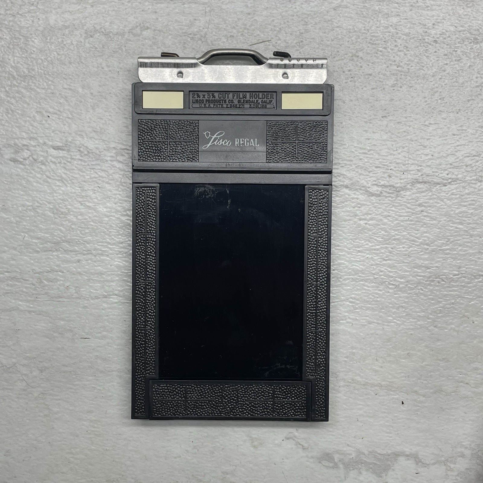 Wood Camera Spring Back Ground Glass & 2 1/4 x 3 1/4 Lisco Film Holder – Vintage