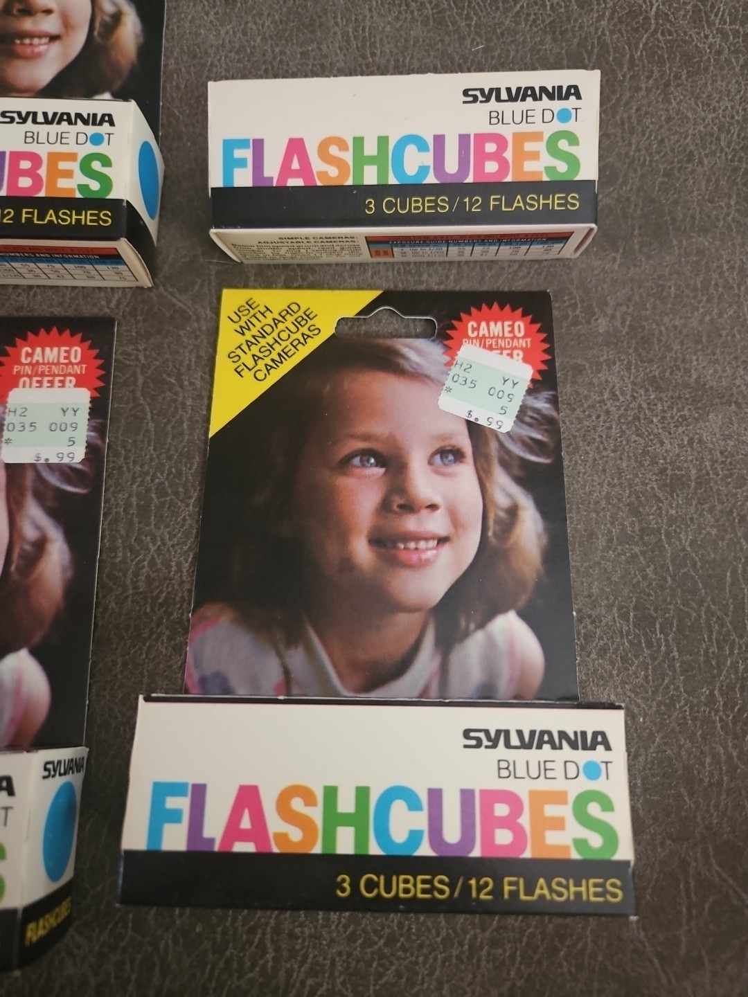 VINTAGE Sylvania Flash Cubes Blue Dot Pack of 3 4 Boxes 48 Flashes New Lot #3