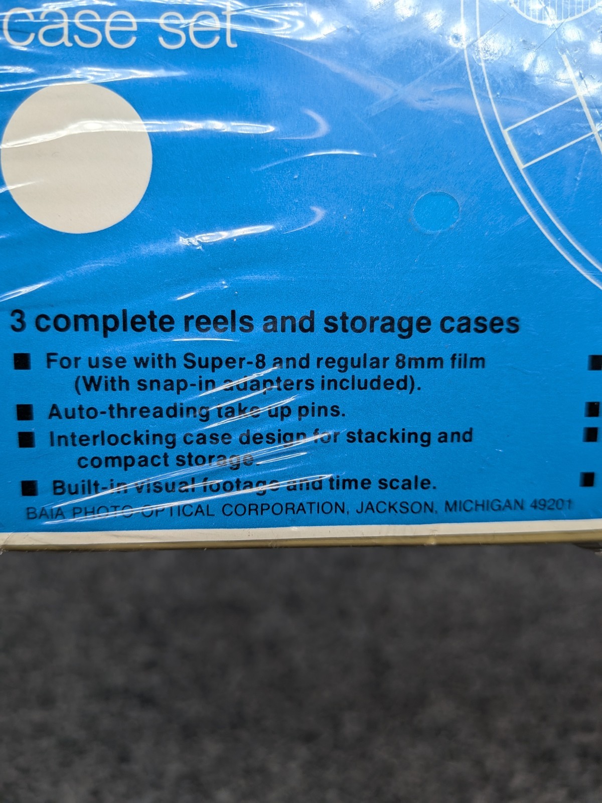 Vintage BAIA Dual 8 Film Reel Storage Case Set NOS Sealed Super 8 200ft